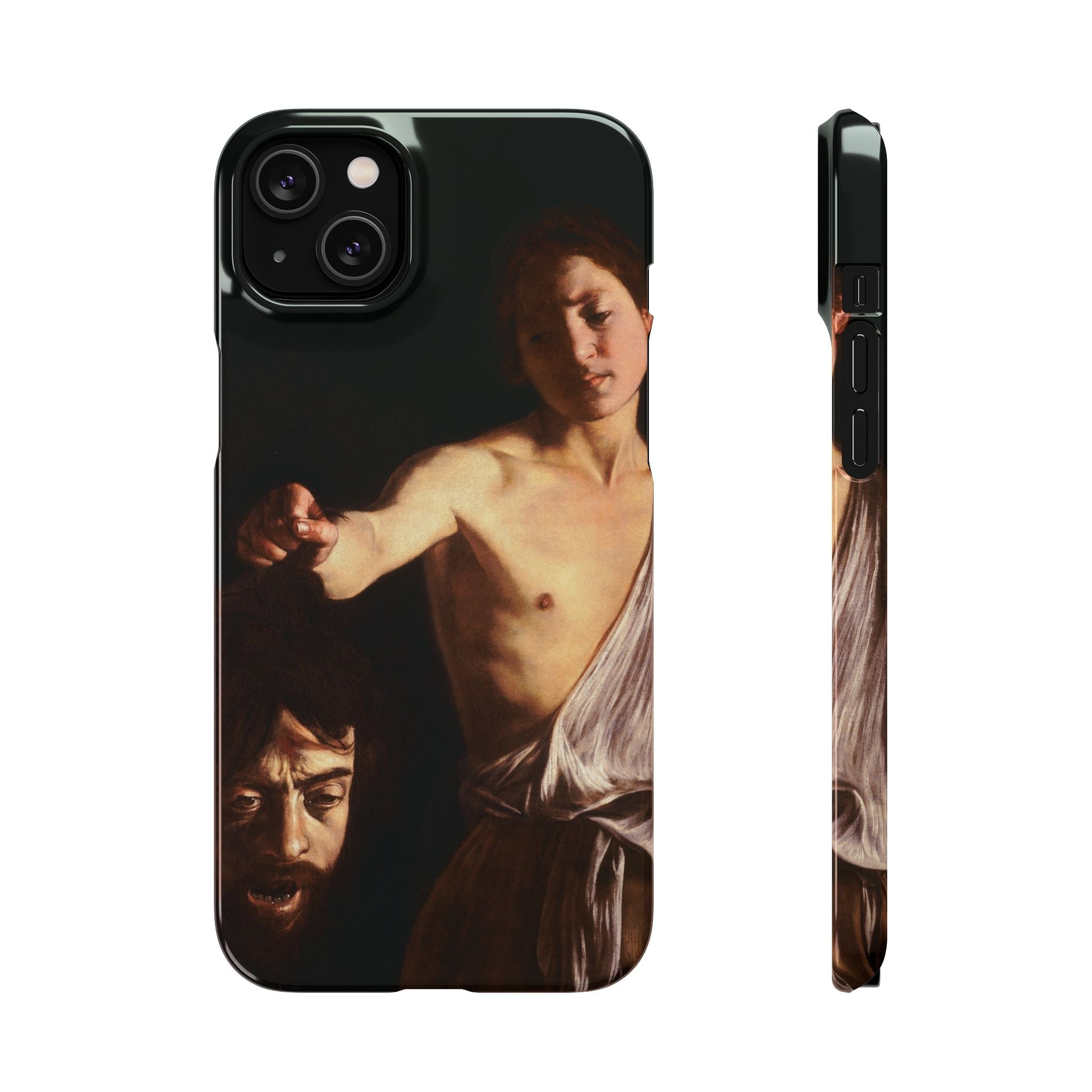 David with the Head of Goliath by Caravaggio - iPhone Slim Case