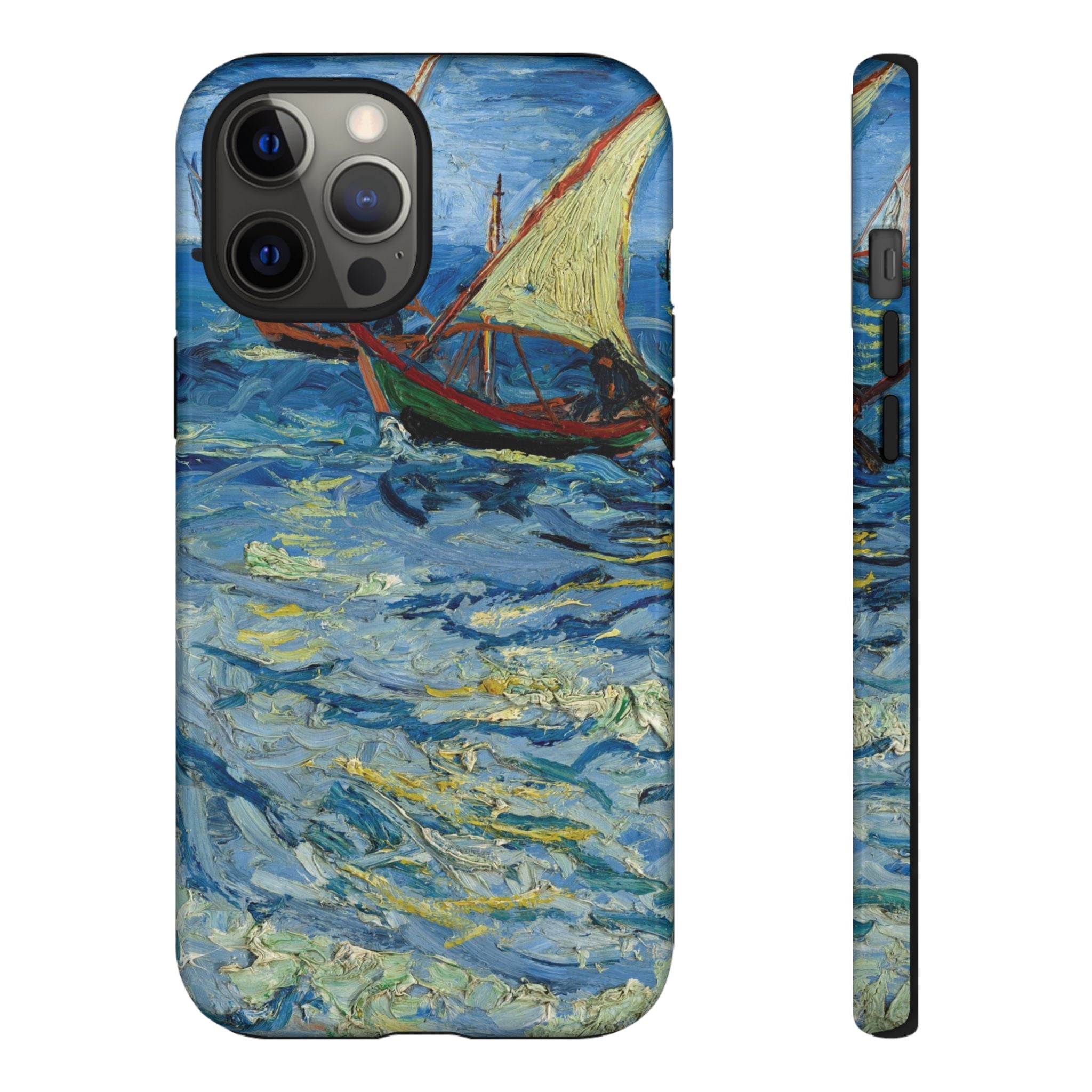 Fishing Boats at Sea by Vincent van Gogh - iPhone Tough Case