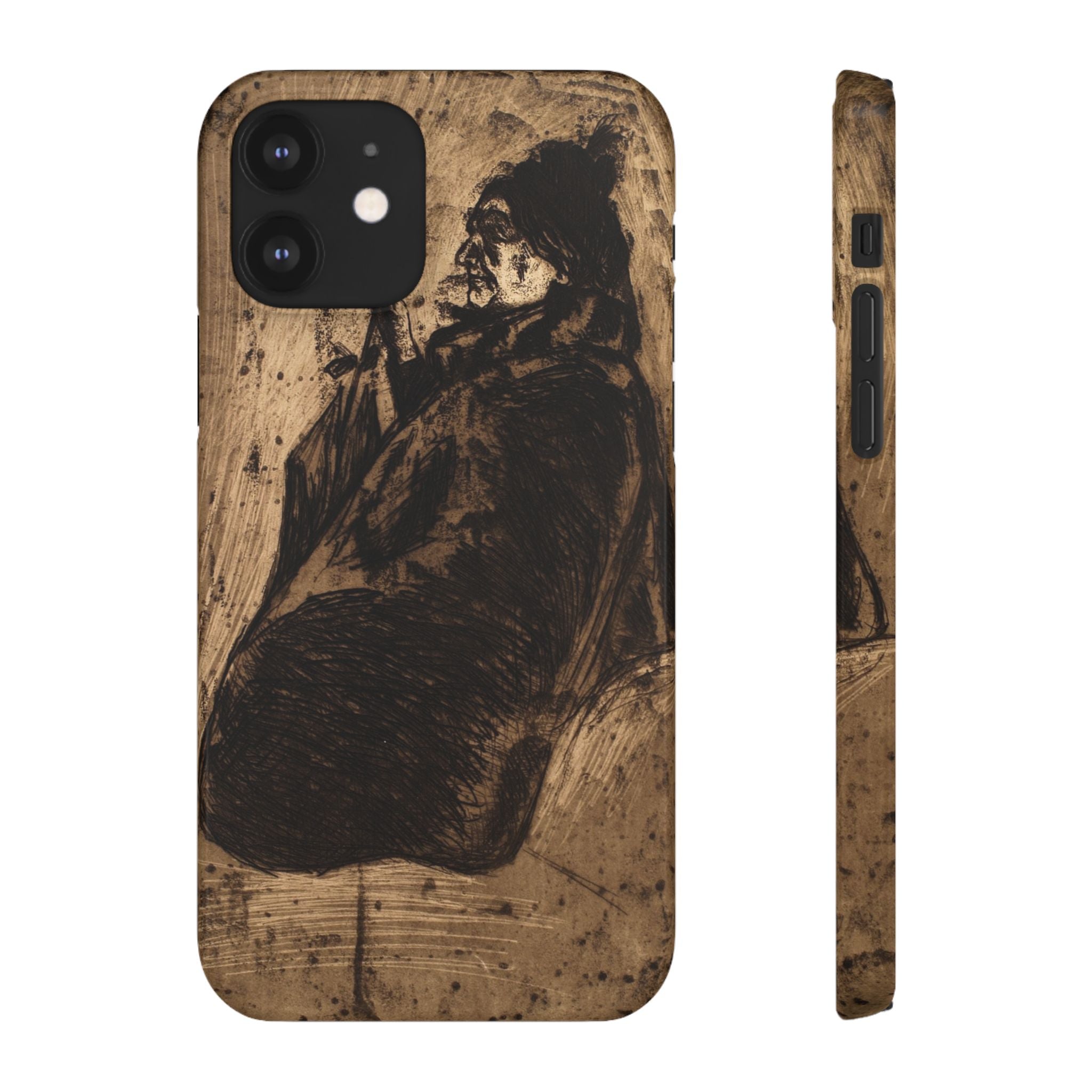 Old Woman by Edvard Munch - iPhone Slim Case