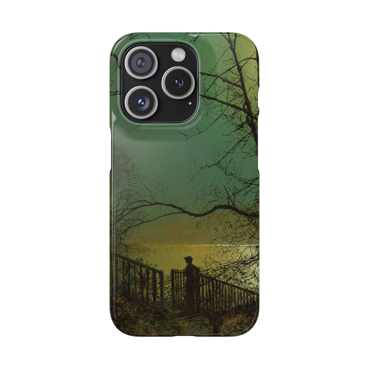 Roundhay Park Lake by John Atkinson Grimshaw - iPhone Slim Case