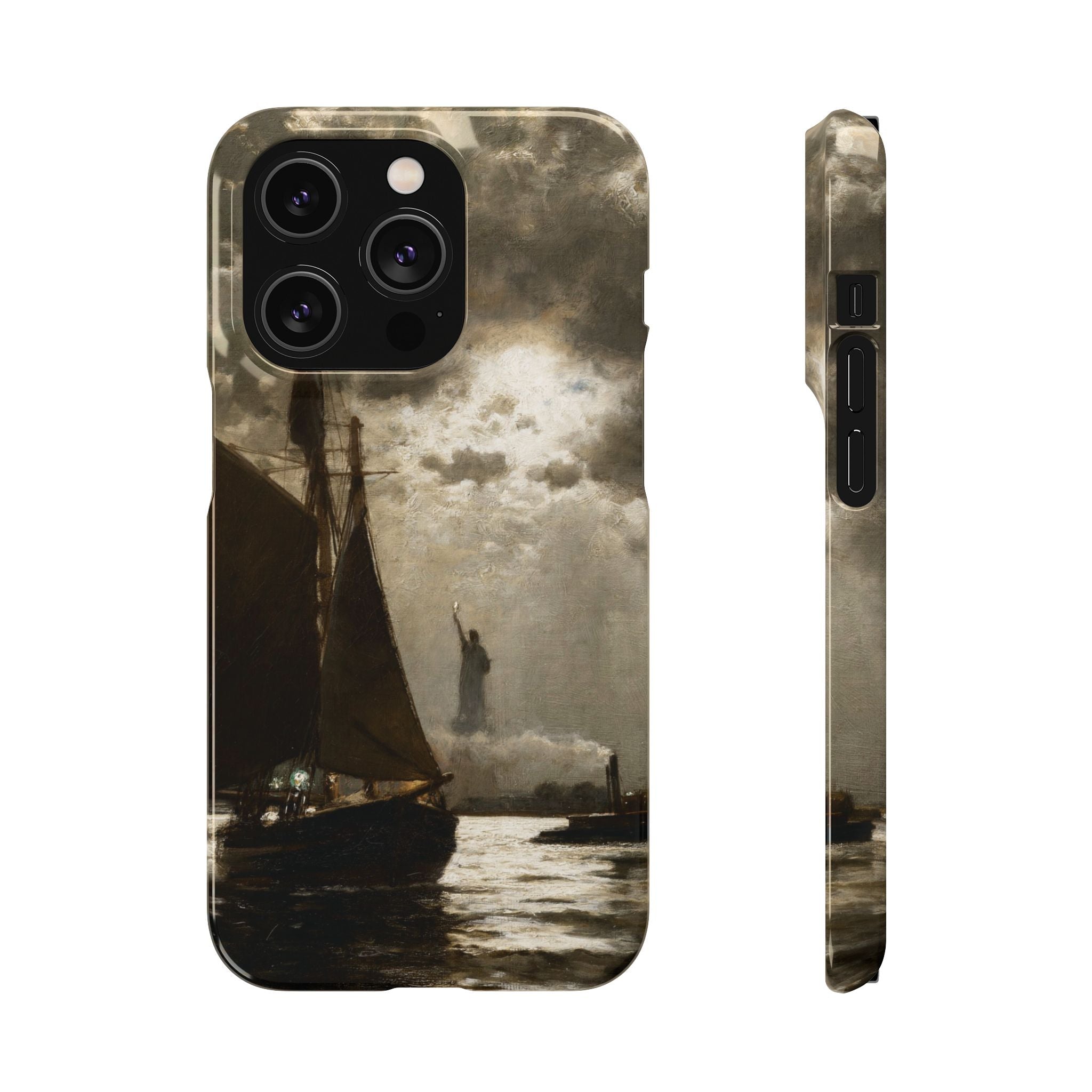 Nightfall over New York Harbor by Edward Moran - iPhone Slim Case