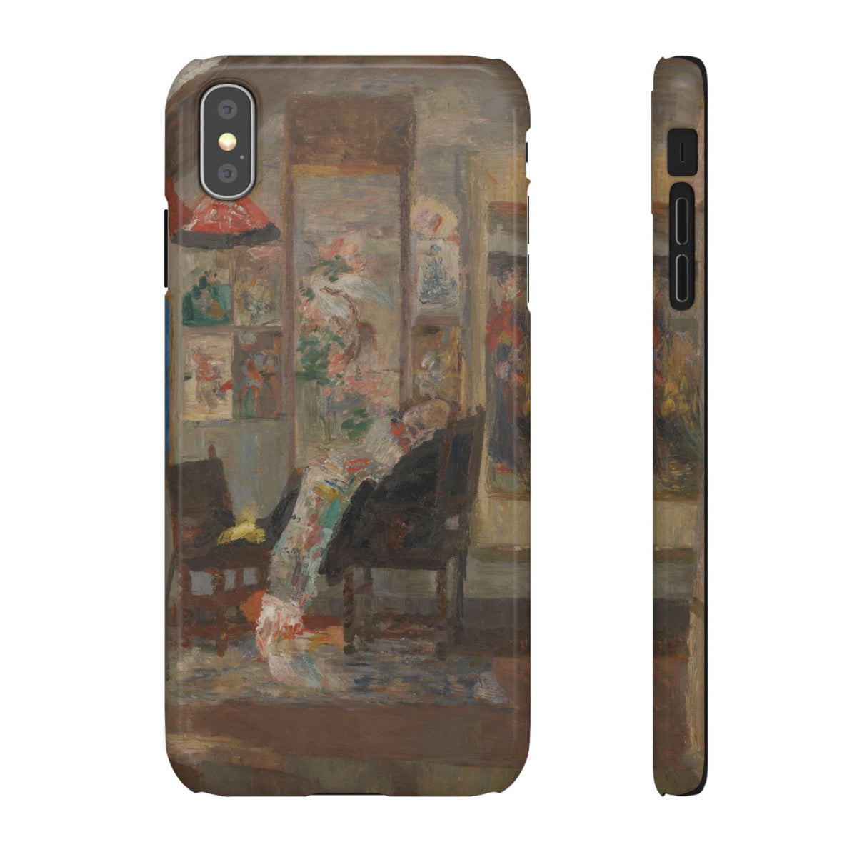 Skeleton Looking at Chinoiseries by James Ensor - iPhone Slim Case