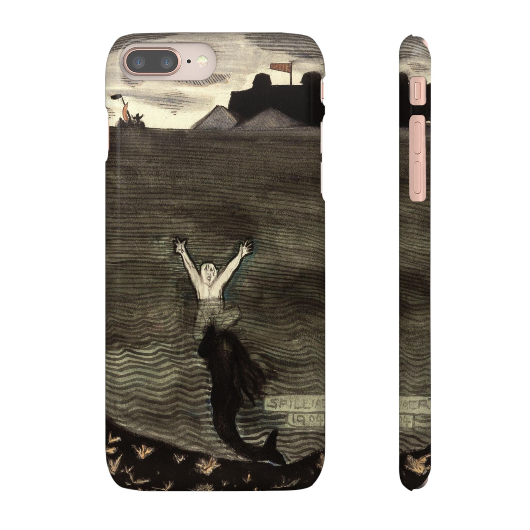 The Call of the Mermaid The Drowning by Leon Spilliaert - iPhone Slim Case