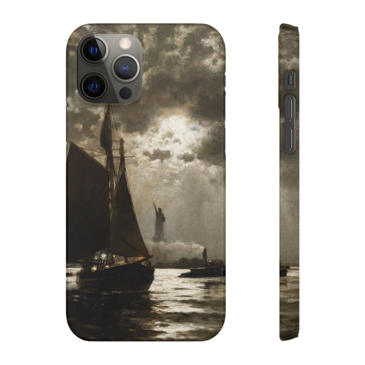 Nightfall over New York Harbor by Edward Moran - iPhone Slim Case