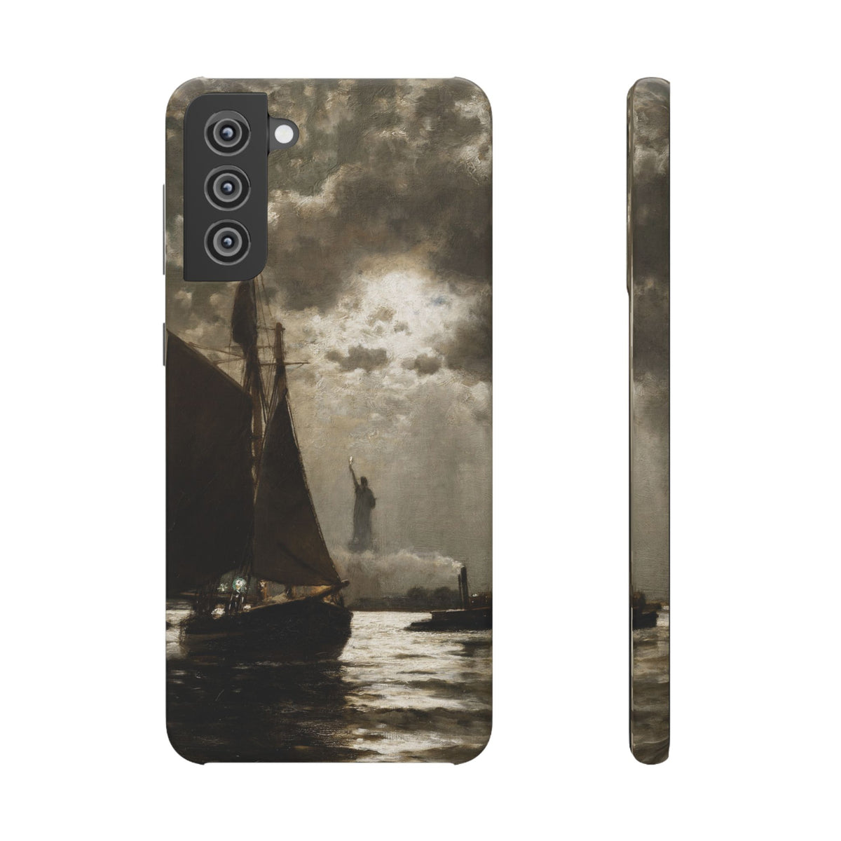 Nightfall over New York Harbor by Edward Moran - Samsung Slim Case
