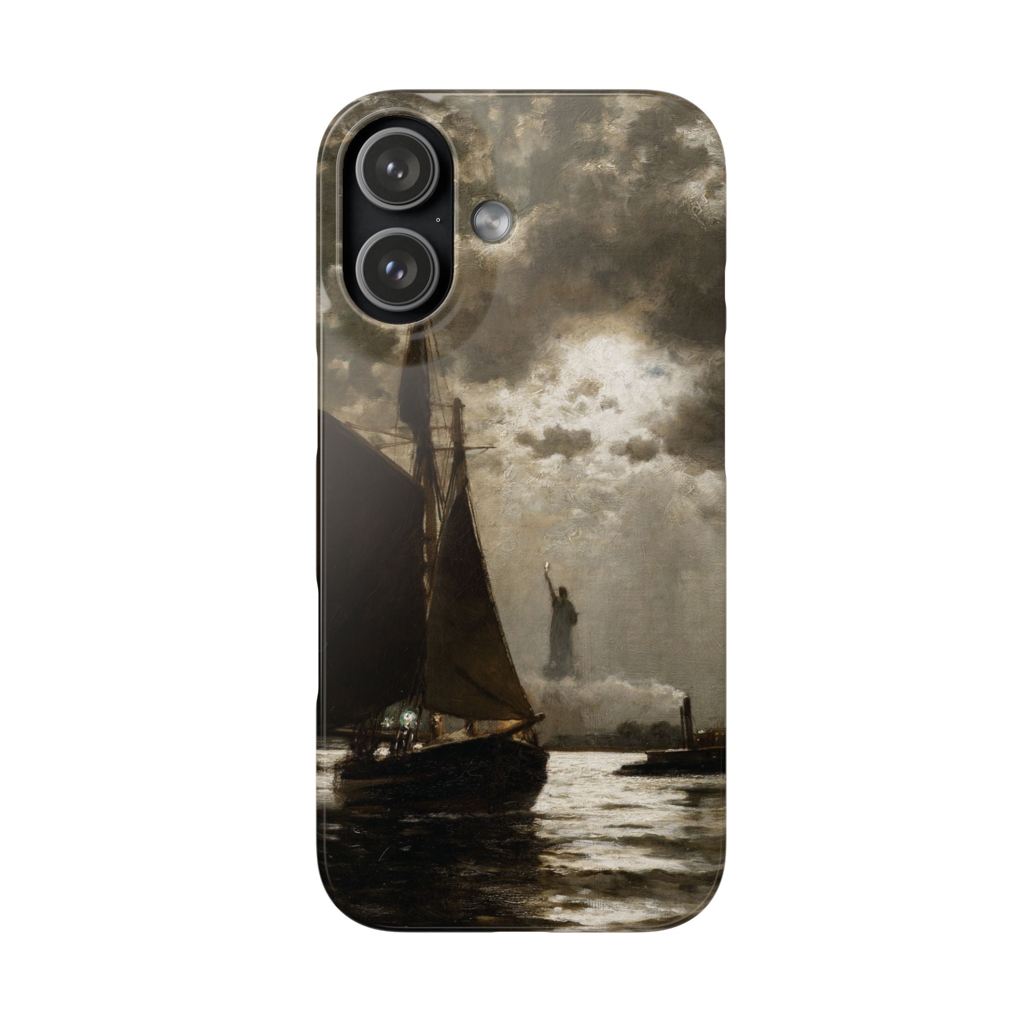Nightfall over New York Harbor by Edward Moran - iPhone Slim Case