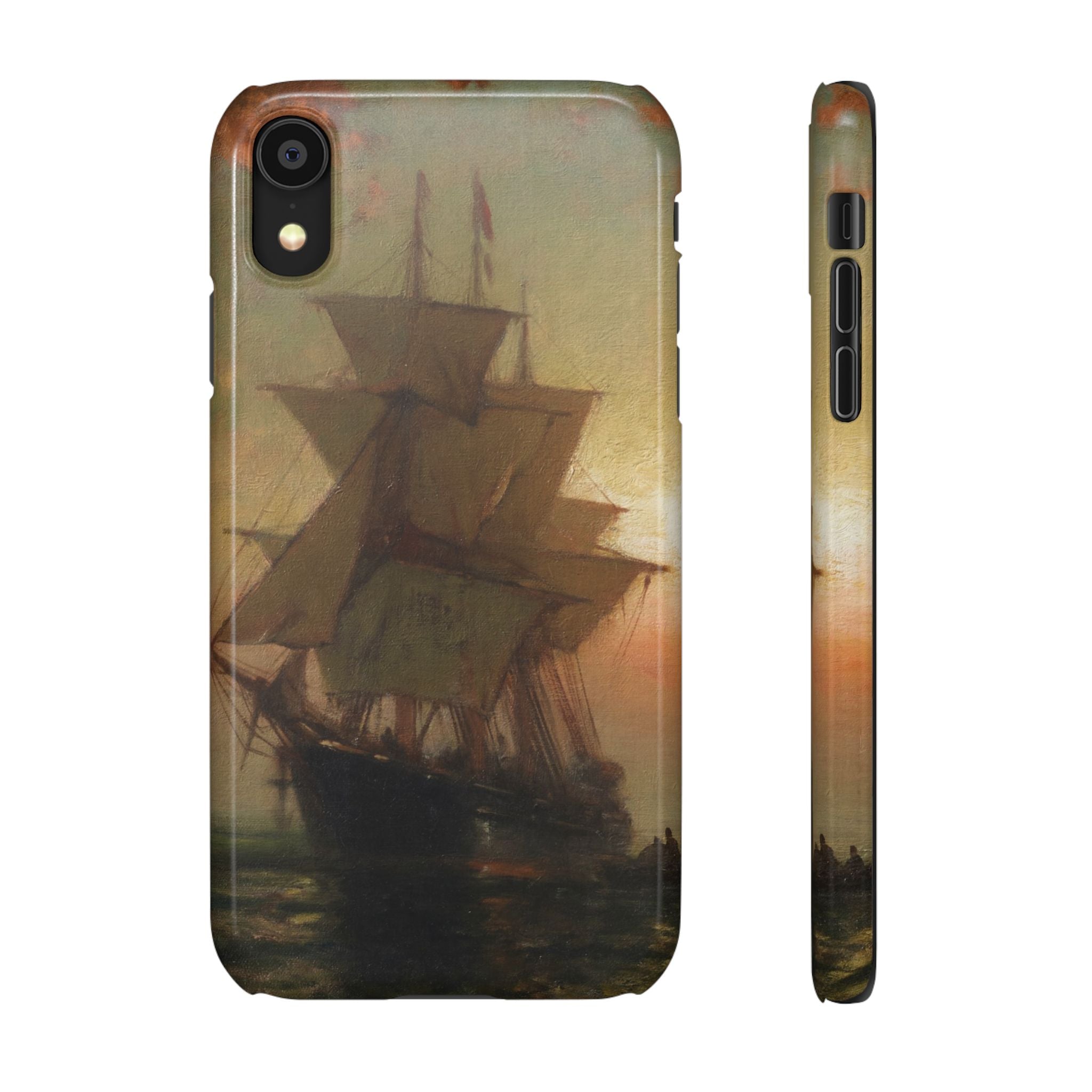 Ships at Night by Edward Moran - iPhone Slim Case