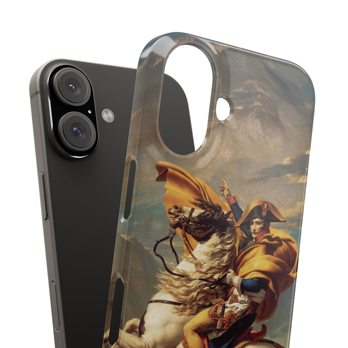 Napoleon at the Saint-Bernard Pass by Jacques-Louis David - iPhone Slim Case