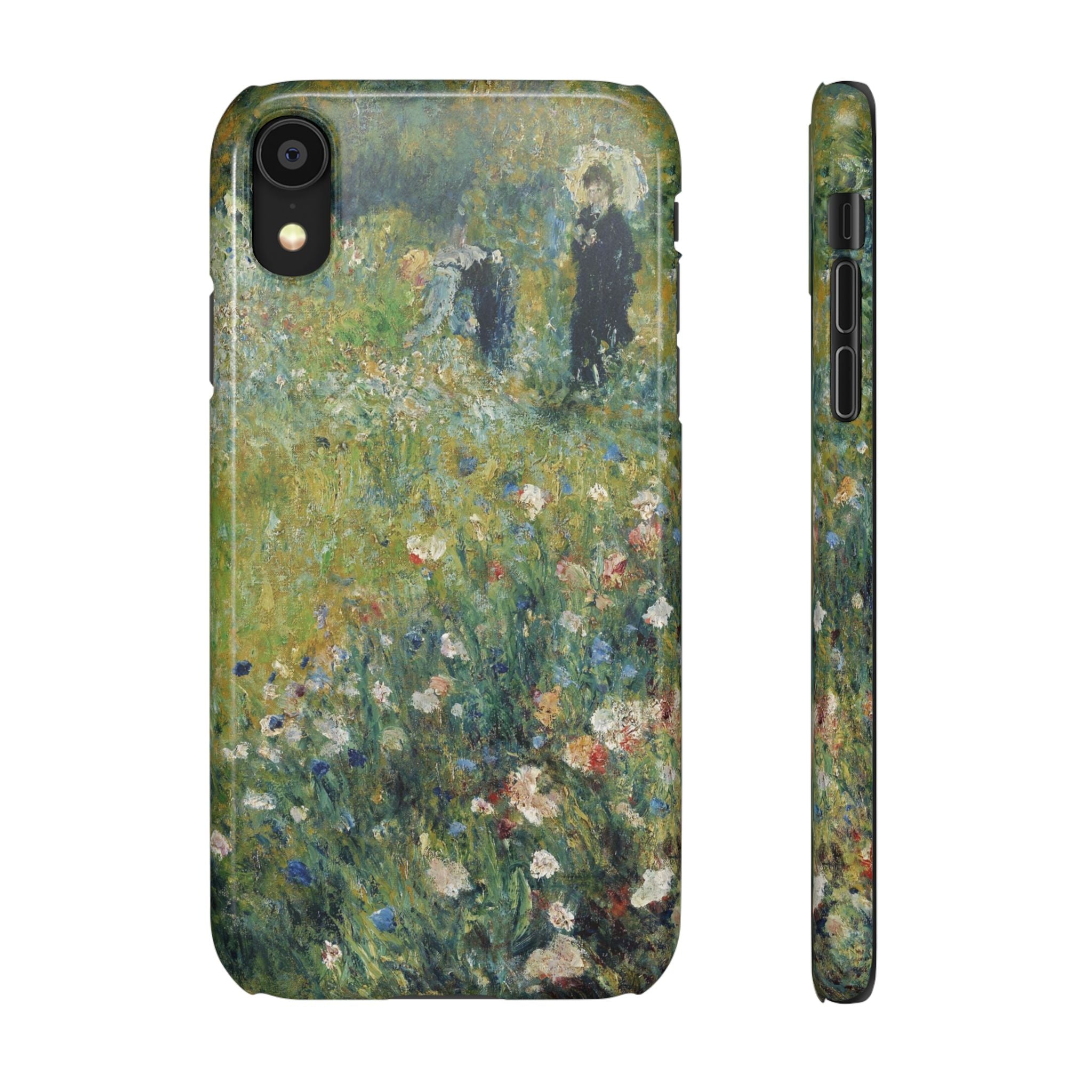 Woman with a Parasol in a Garden by Pierre Auguste Renoir - iPhone Slim Case