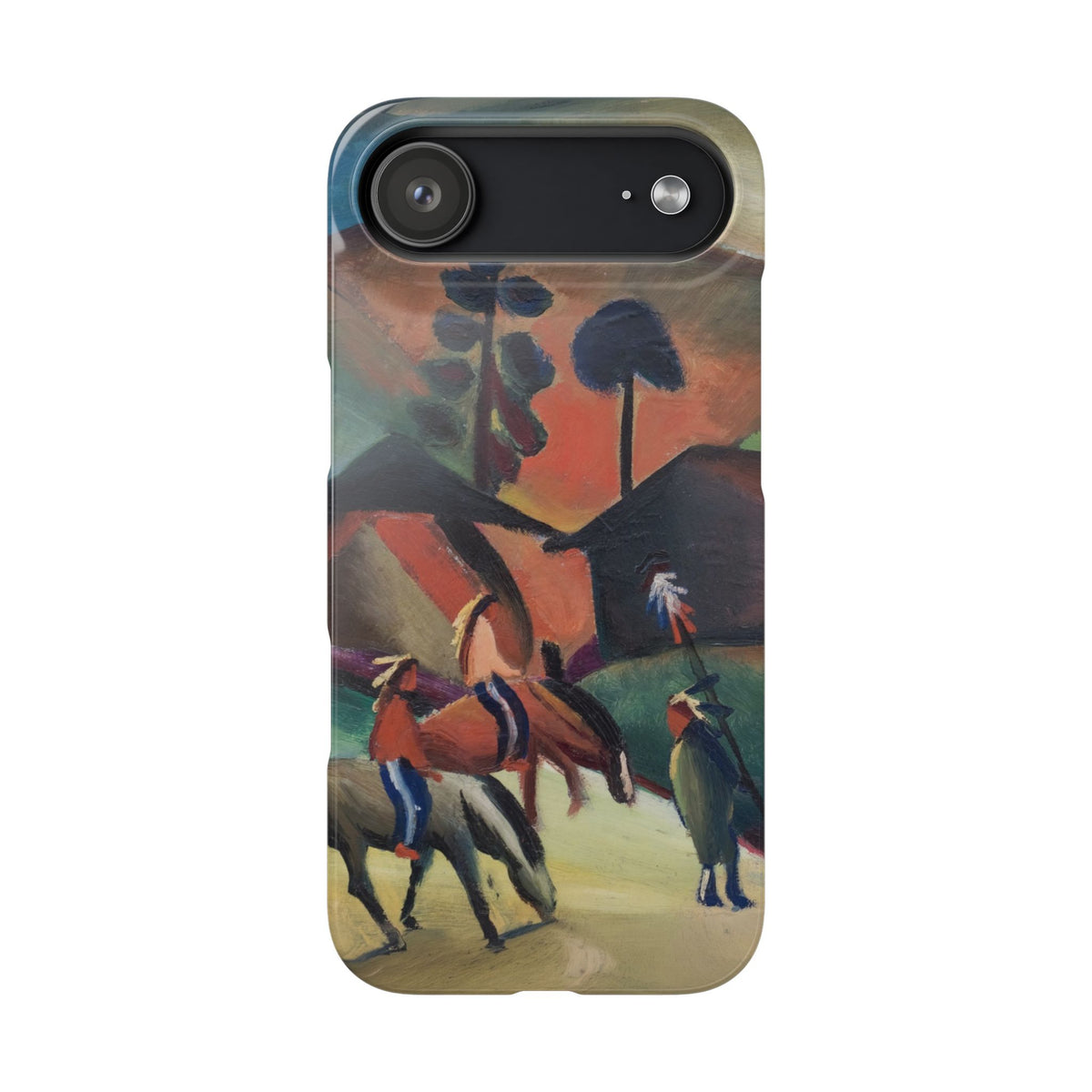 Indians on Horsebacks by August Macke - iPhone Slim Case