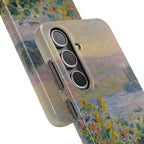 Flower Beds at Vétheuil by Claude Monet - Samsung Slim Case