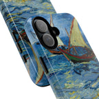 Fishing Boats at Sea by Vincent van Gogh - iPhone Tough Case