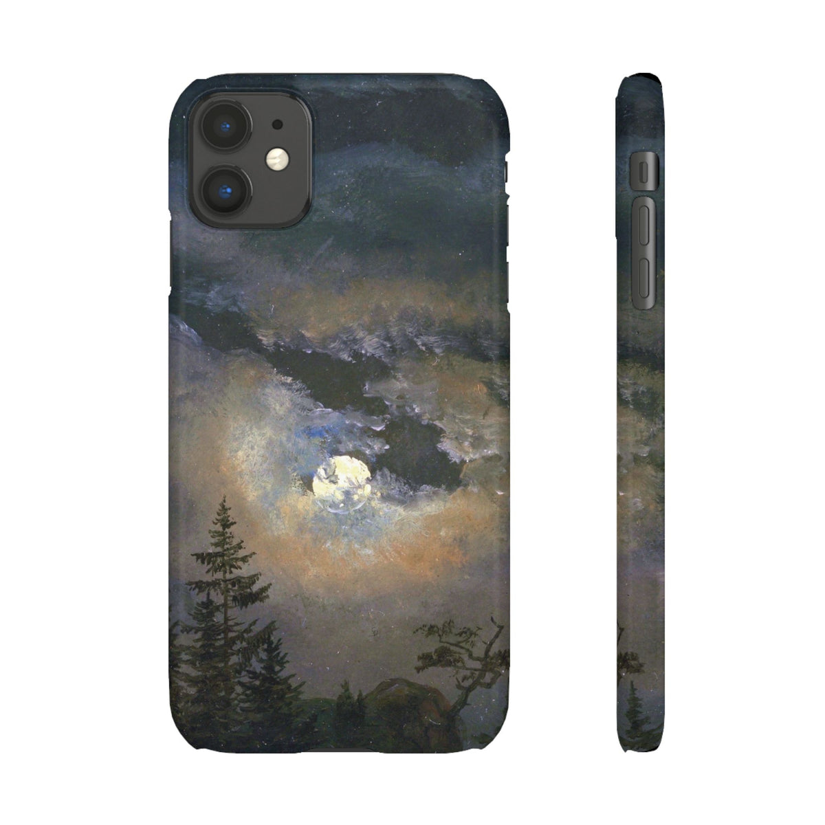 Study of a Cloud and Landscape by Moonlight by Johan Dahl - iPhone Slim Case