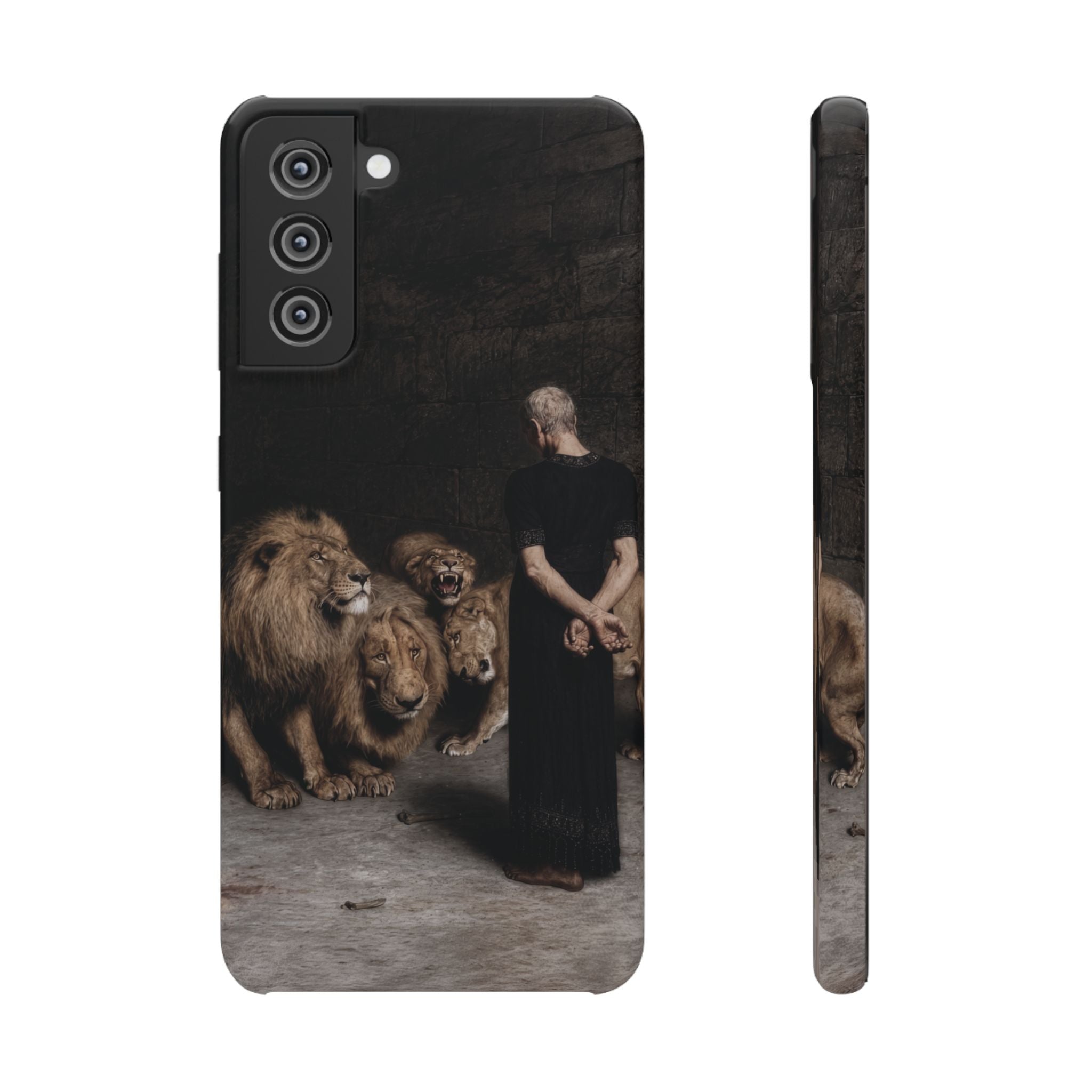 Daniel in the Lion's Den by Briton Riviere - Samsung Slim Case