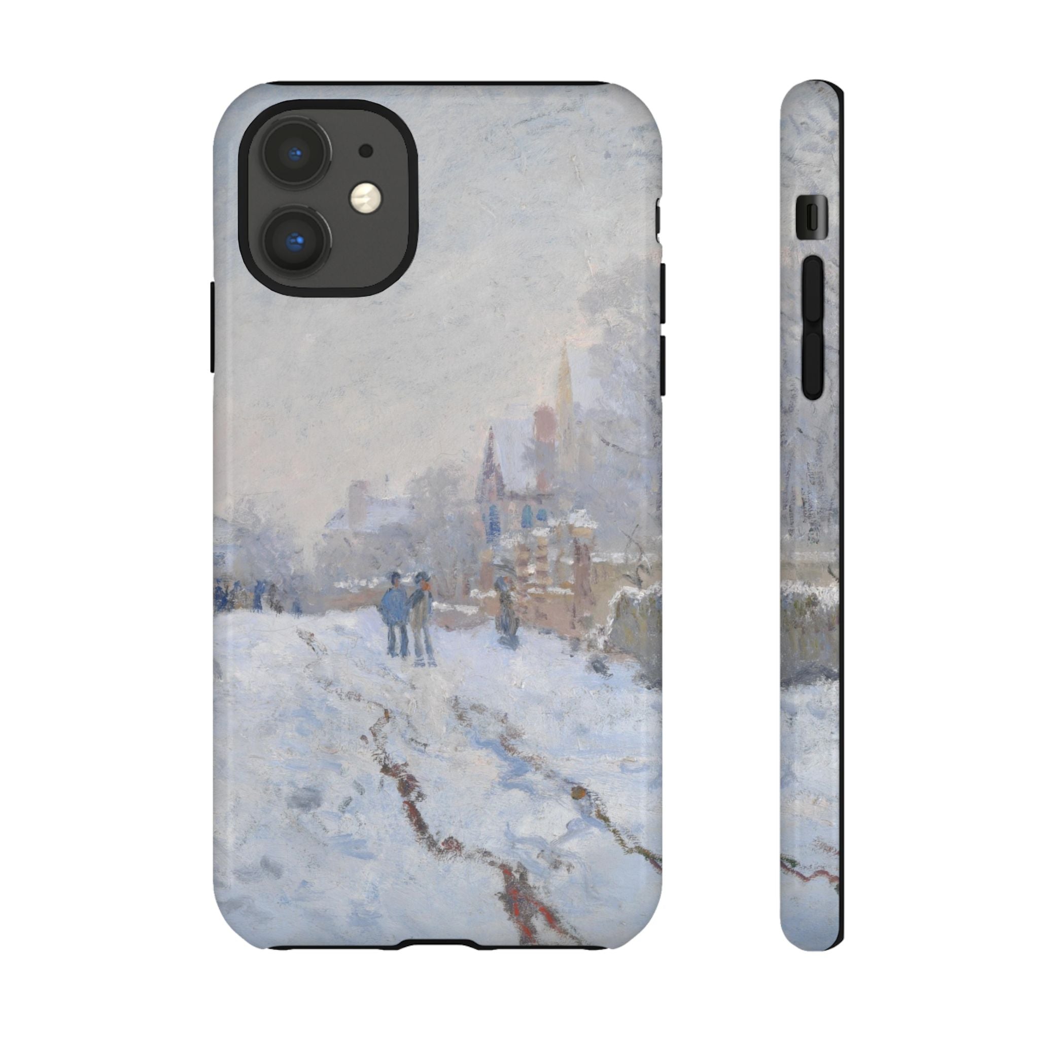 Snow Scene at Argenteuil by Claude Monet - iPhone Tough Case