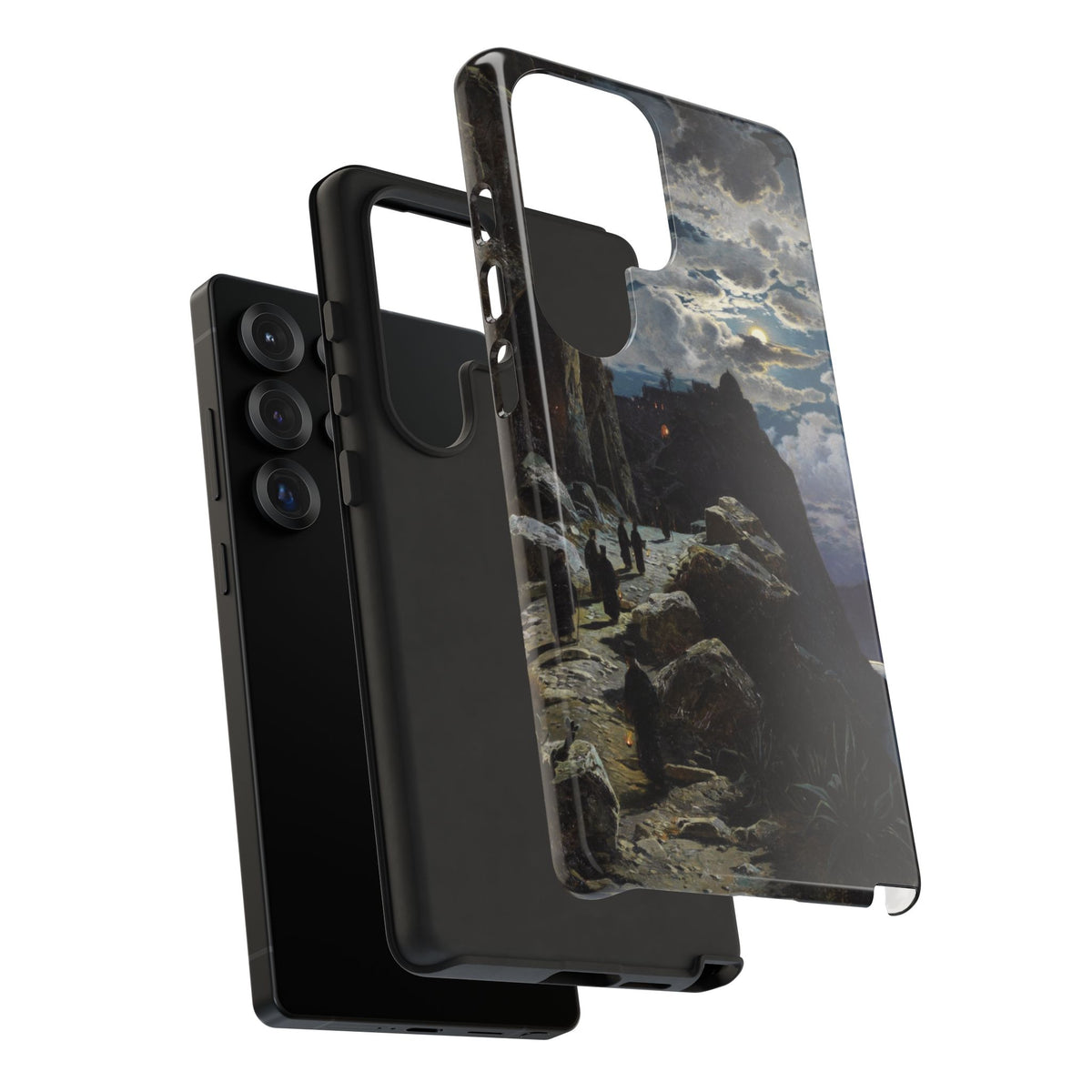 Processione di monaci sul Monte Athos di Hermann Corrodi - Cover resistente Samsung