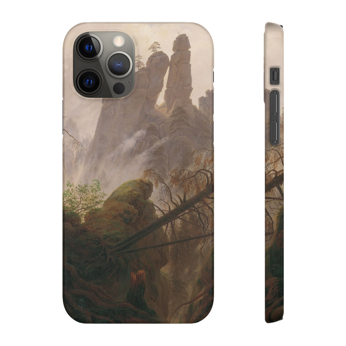 Rocky Landscape in the Elbe Sandstone Mountains by Caspar David Friedrich - iPhone Slim Case