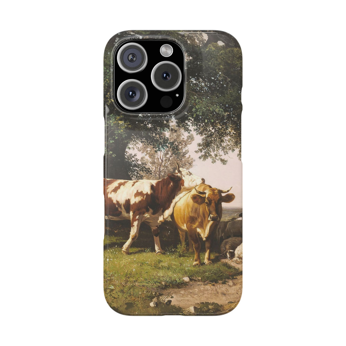 Herd under Trees by Ivan Ivanovich Shishkin - iPhone Slim Case