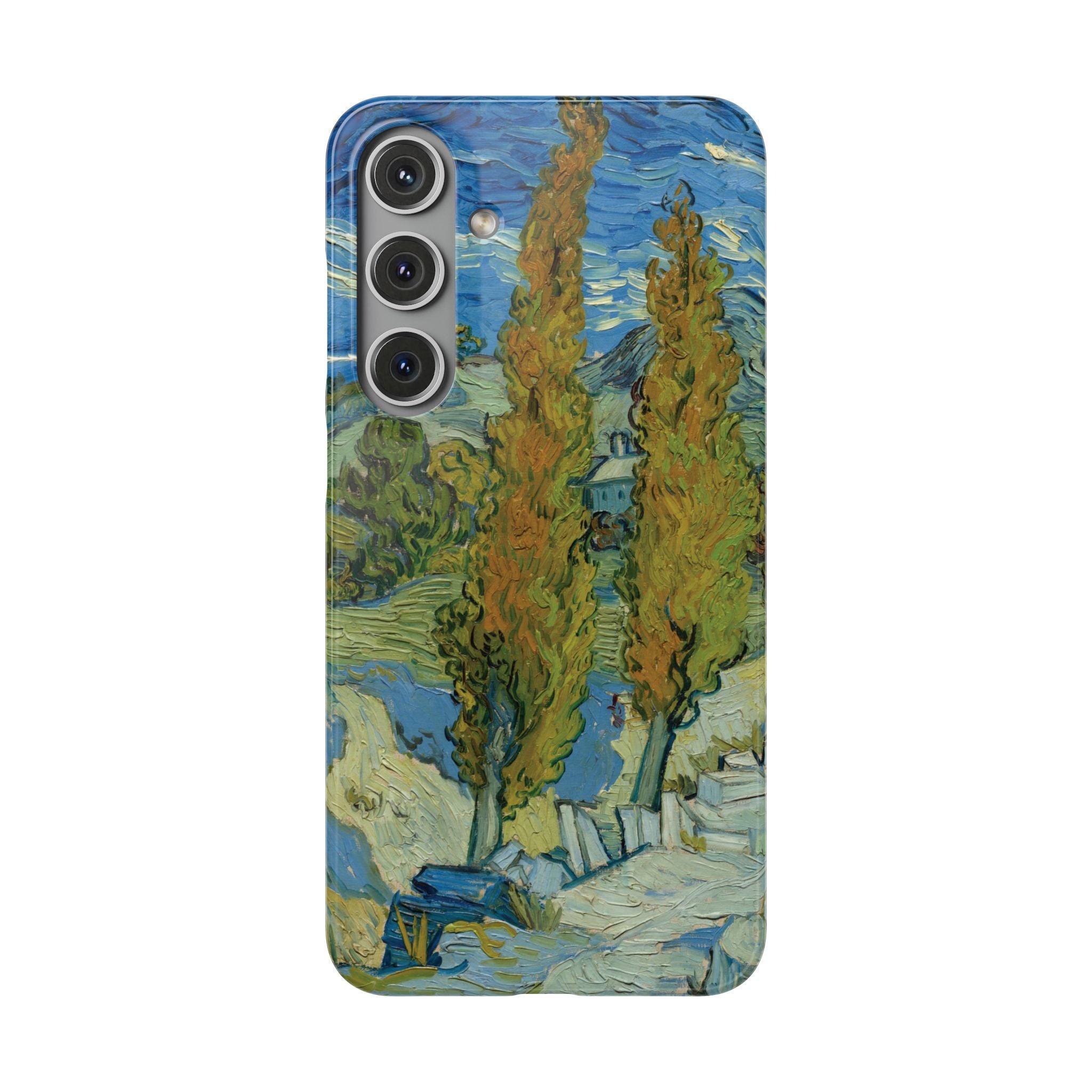 Two Poplars in the Alpilles near Saint-Rémy by Vincent van Gogh - Samsung Slim Case