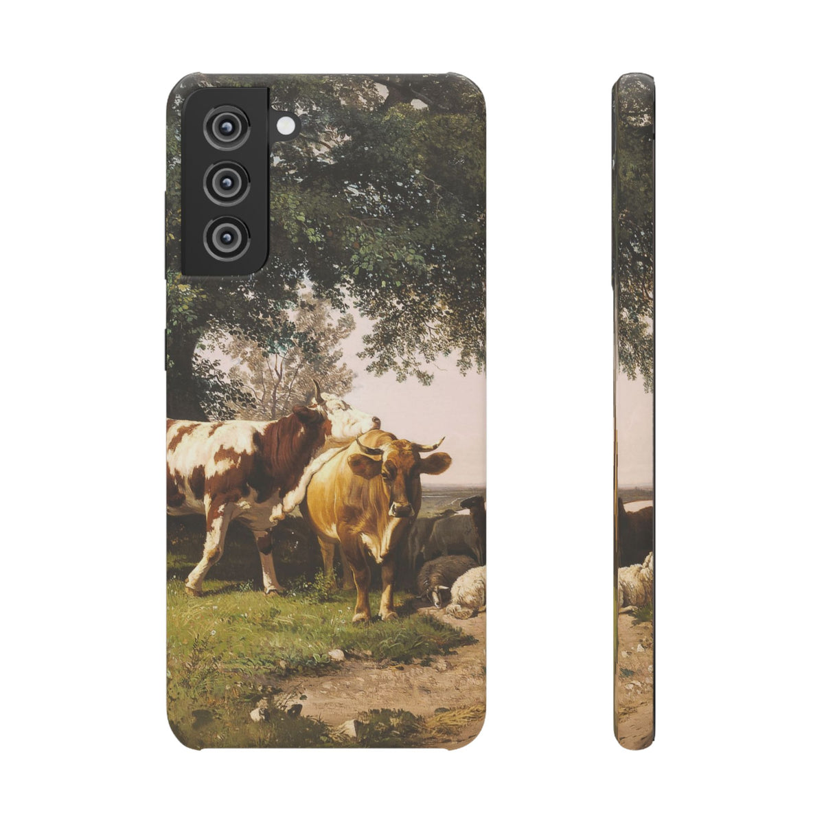 Herd under Trees by Ivan Ivanovich Shishkin - Samsung Slim Case