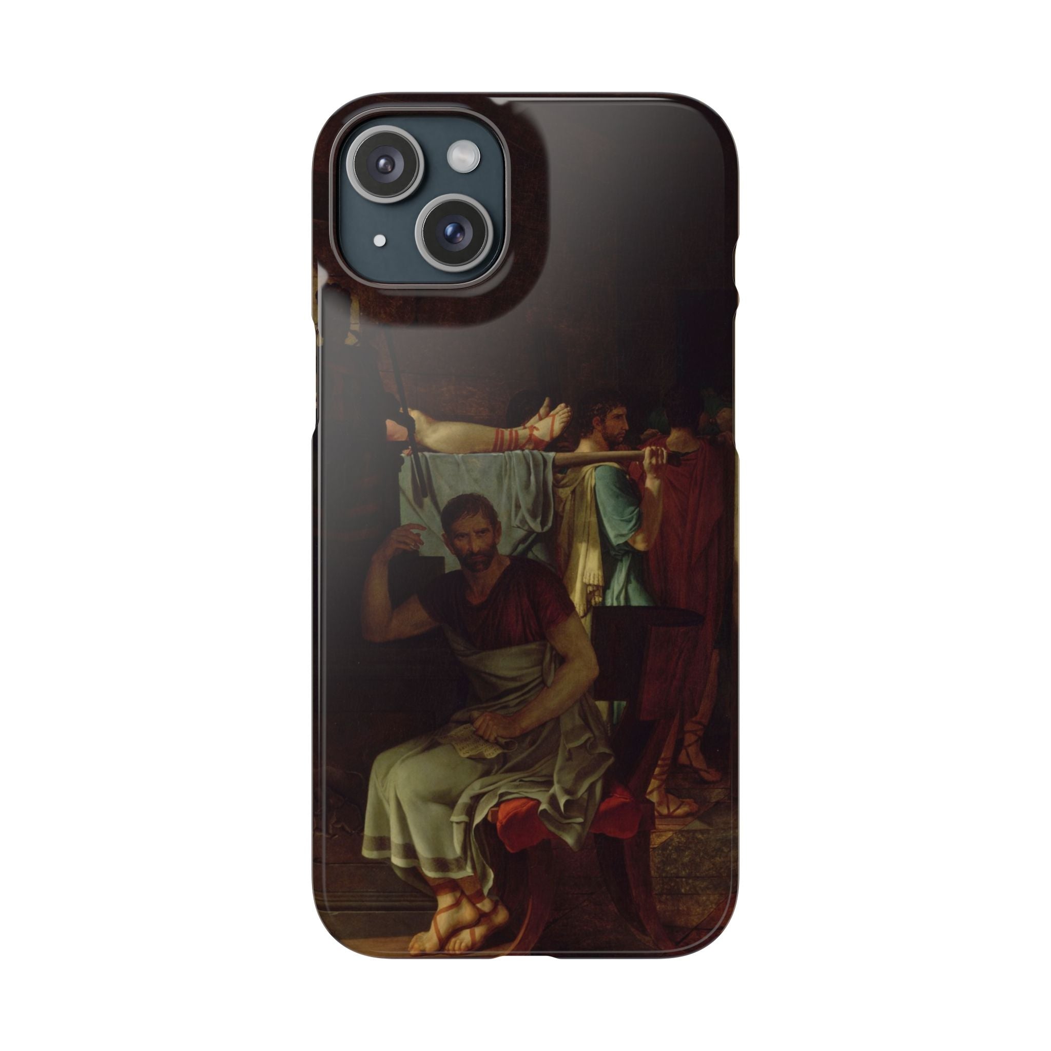The Lictors Bring to Brutus the Bodies of His Sons I by Jacques-Louis David - iPhone Slim Case