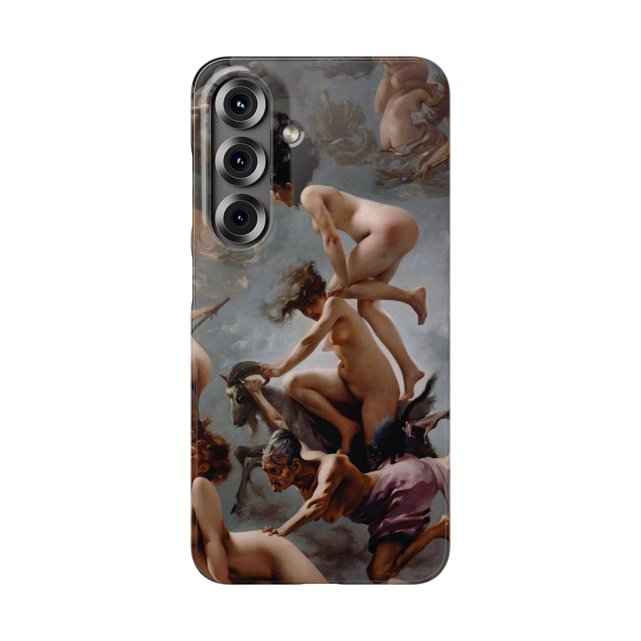 Witches going to their Sabbath by Luis Ricardo Falero - Samsung Slim Case