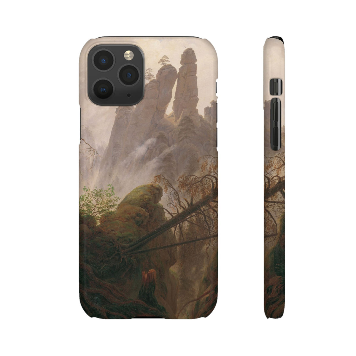 Rocky Landscape in the Elbe Sandstone Mountains by Caspar David Friedrich - iPhone Slim Case
