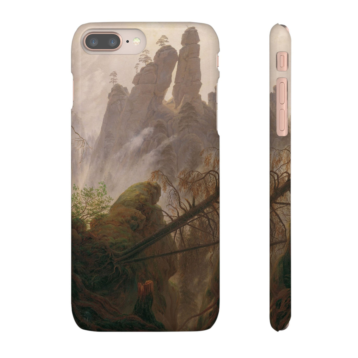 Rocky Landscape in the Elbe Sandstone Mountains by Caspar David Friedrich - iPhone Slim Case