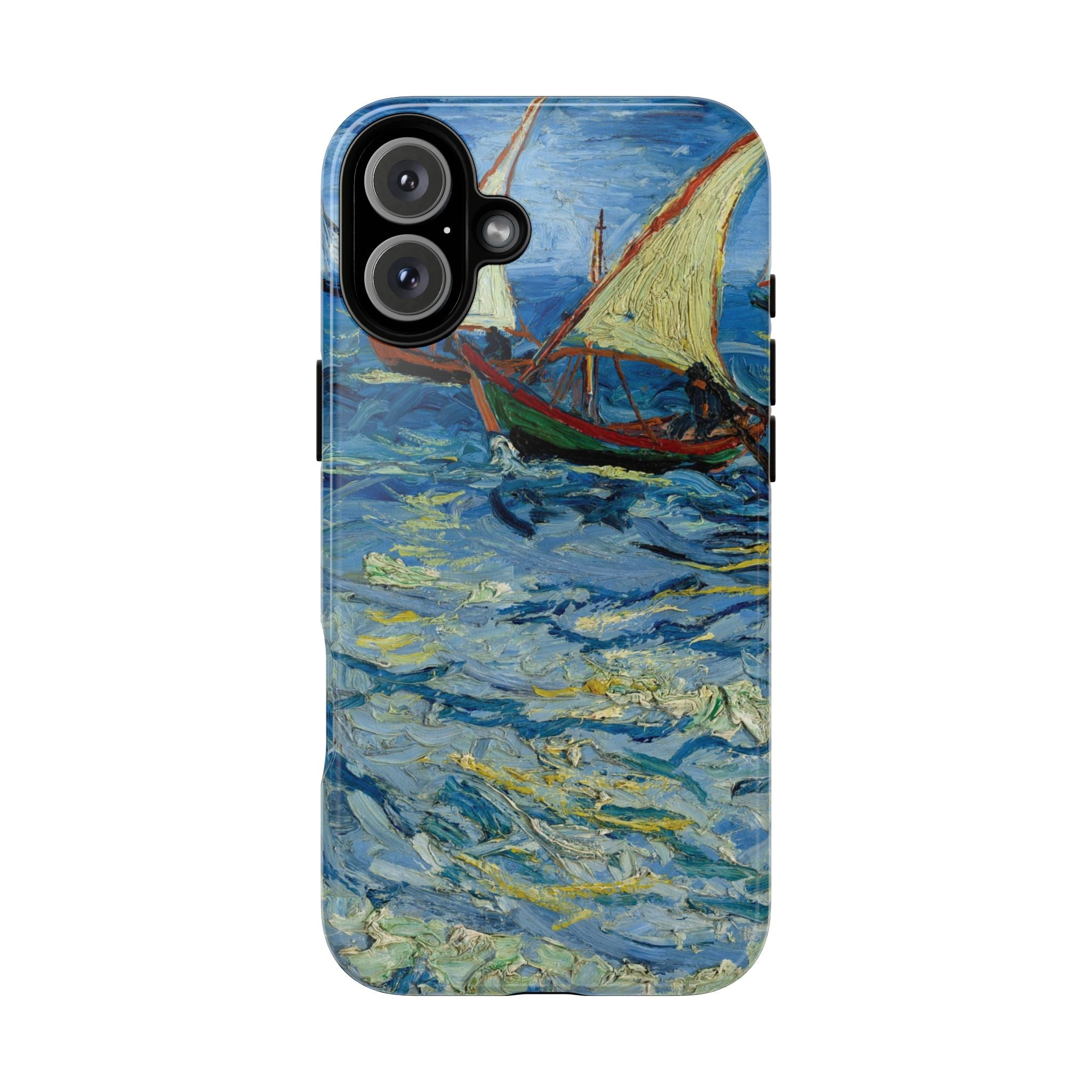 Fishing Boats at Sea by Vincent van Gogh - iPhone Tough Case