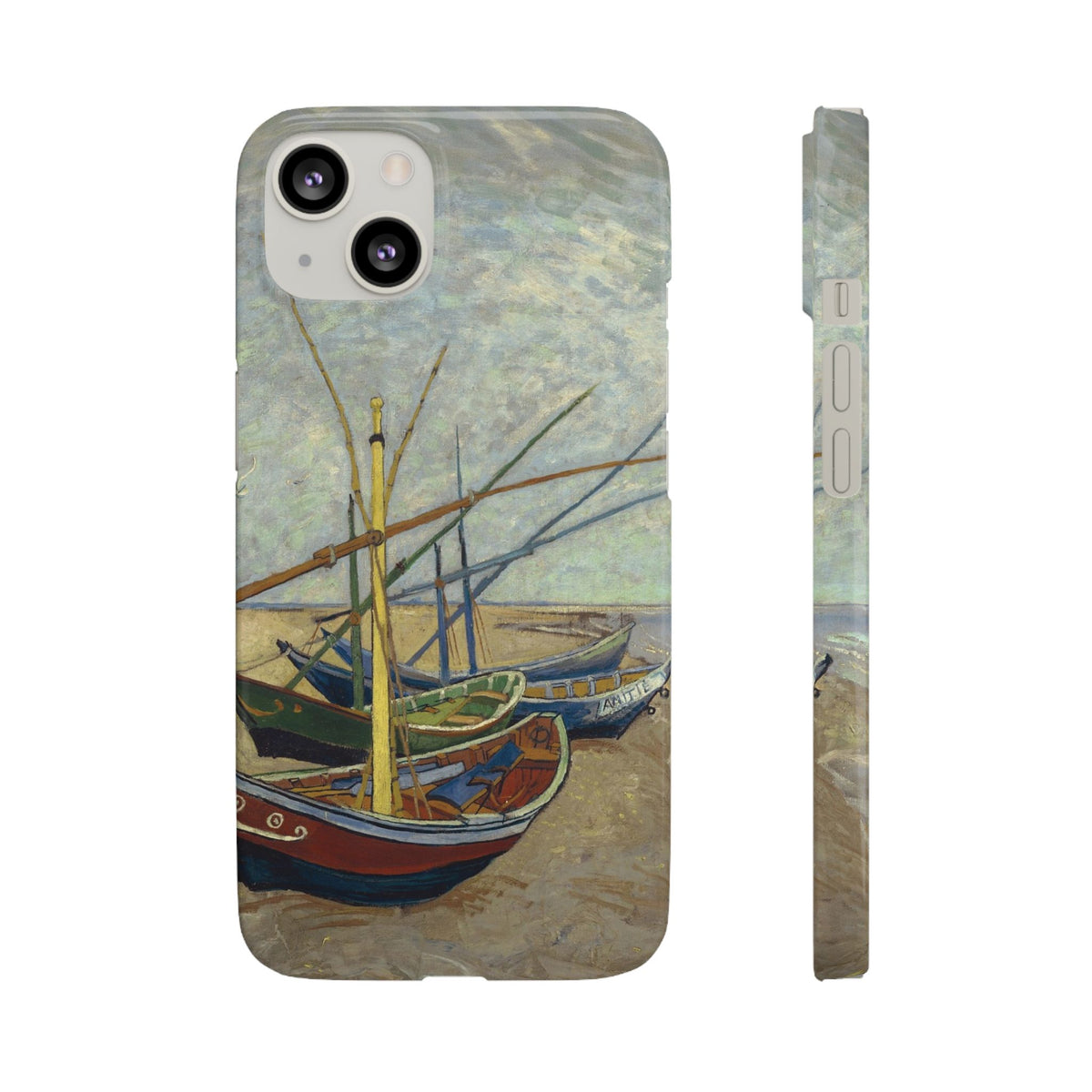 Fishing Boats on the Beach by Vincent van Gogh - iPhone Slim Case
