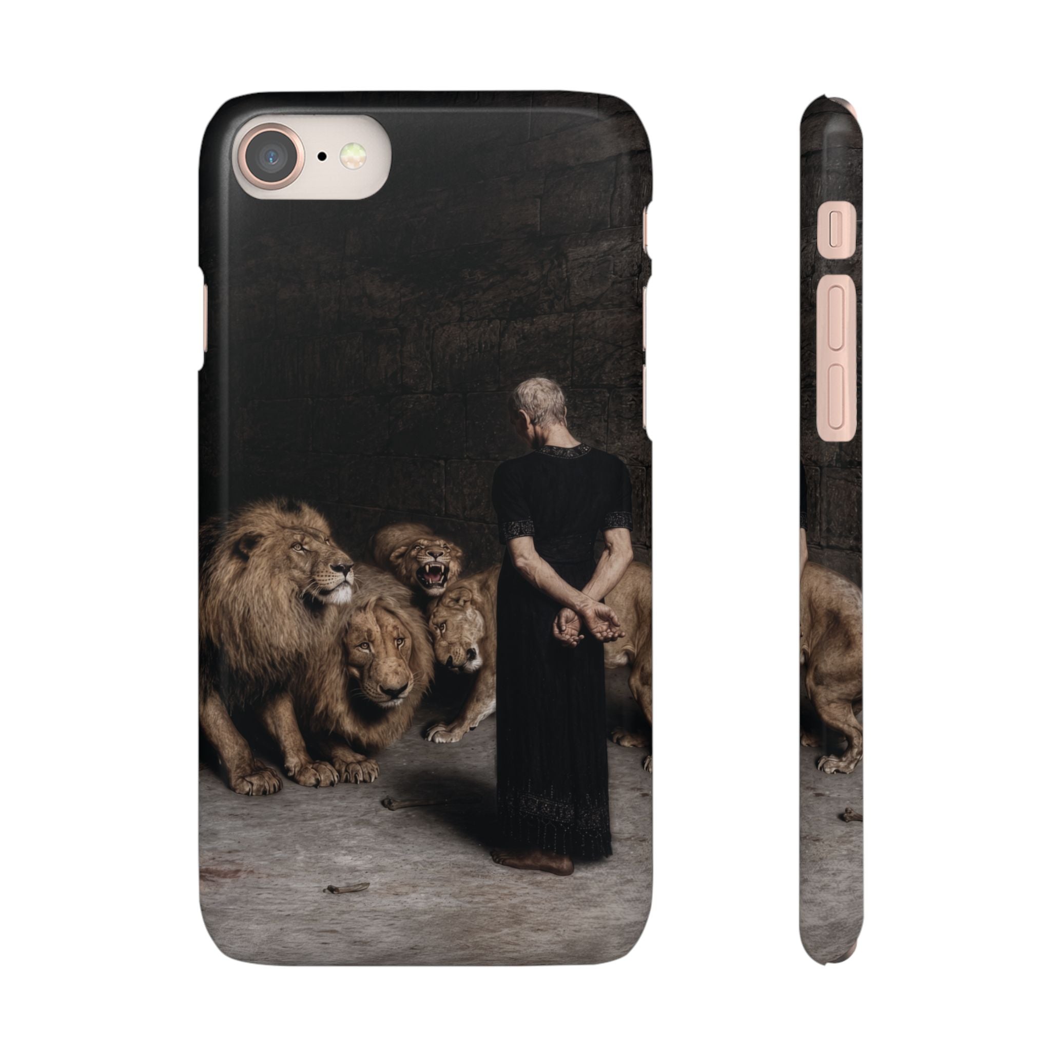 Daniel in the Lion's Den by Briton Riviere - iPhone Slim Case