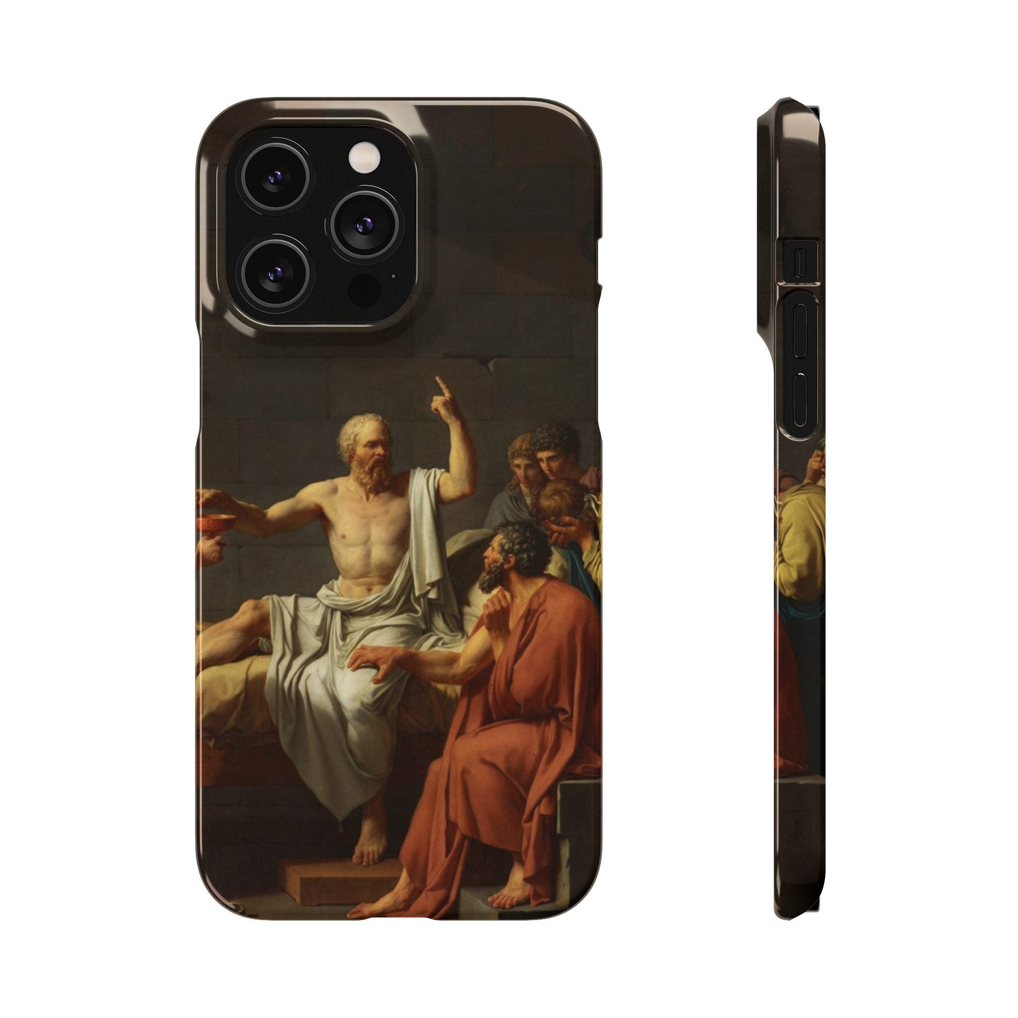 The Death of Socrates by Jacques-Louis David - iPhone Slim Case