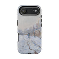 La scena della neve ad Argenteuil di Claude Monet - Cover protettiva per iPhone