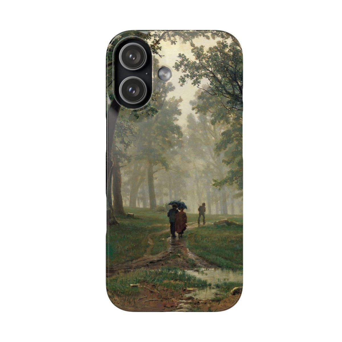 Rain in an Oak Forest by Ivan Ivanovich Shishkin - iPhone Slim Case