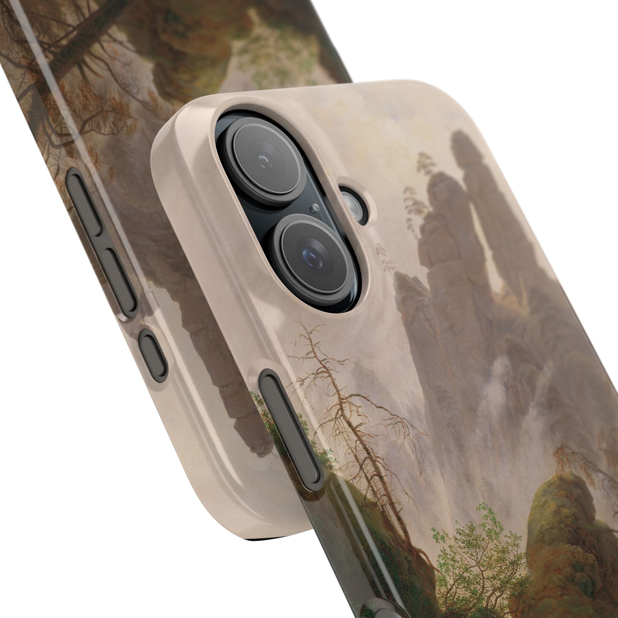 Rocky Landscape in the Elbe Sandstone Mountains by Caspar David Friedrich - iPhone Slim Case