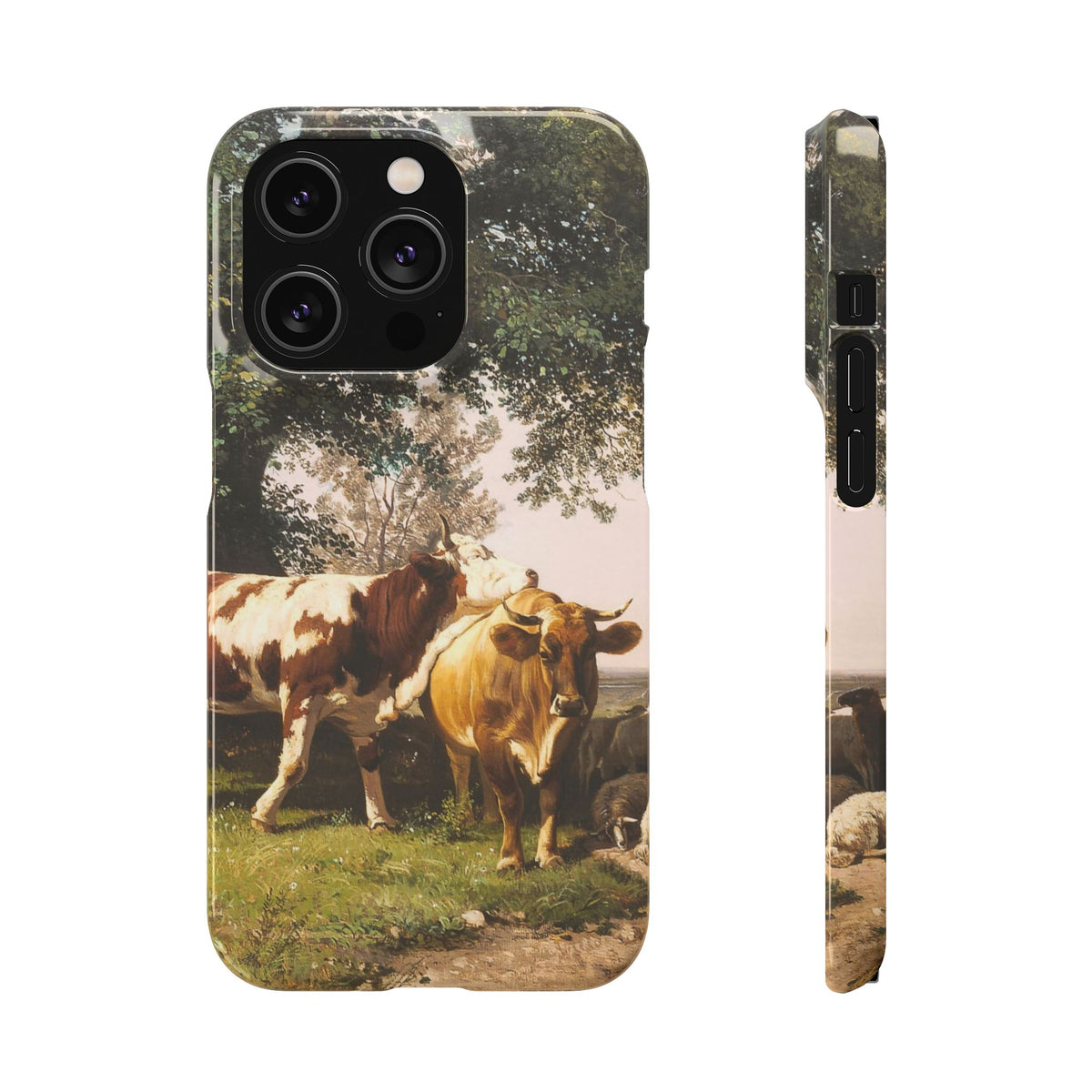 Herd under Trees by Ivan Ivanovich Shishkin - iPhone Slim Case
