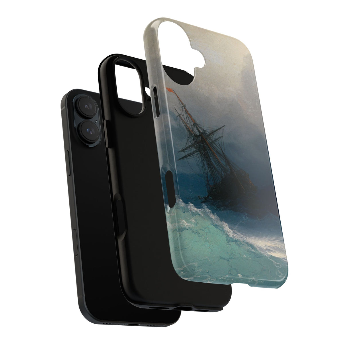 Ship on Stormy Seas by Ivan Aivazovsky - iPhone Tough Case