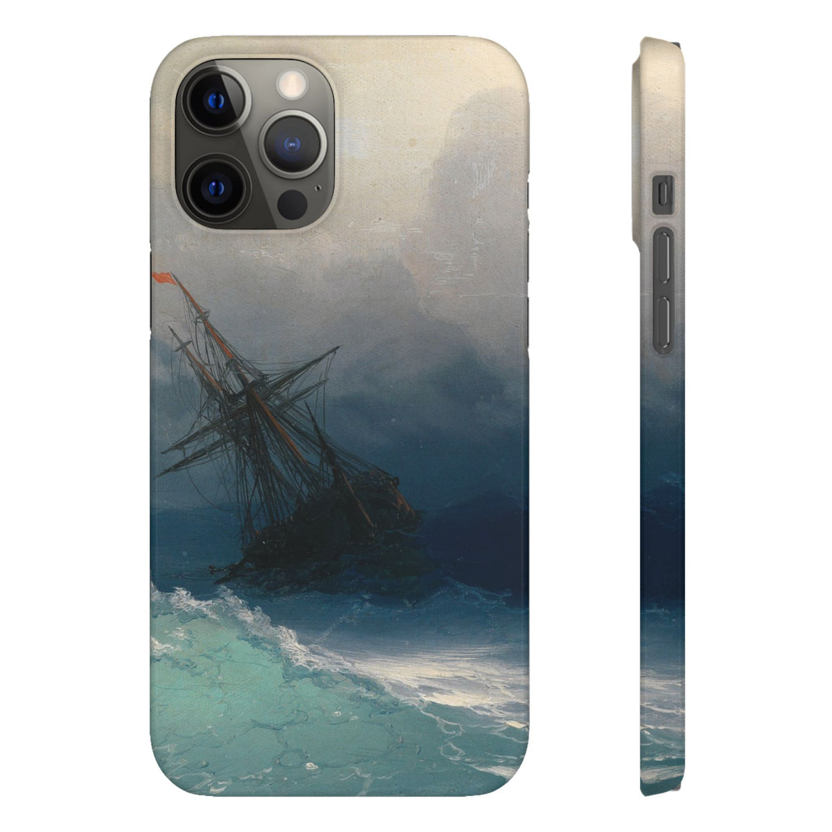 Ship on Stormy Seas by Ivan Aivazovsky - iPhone Slim Case