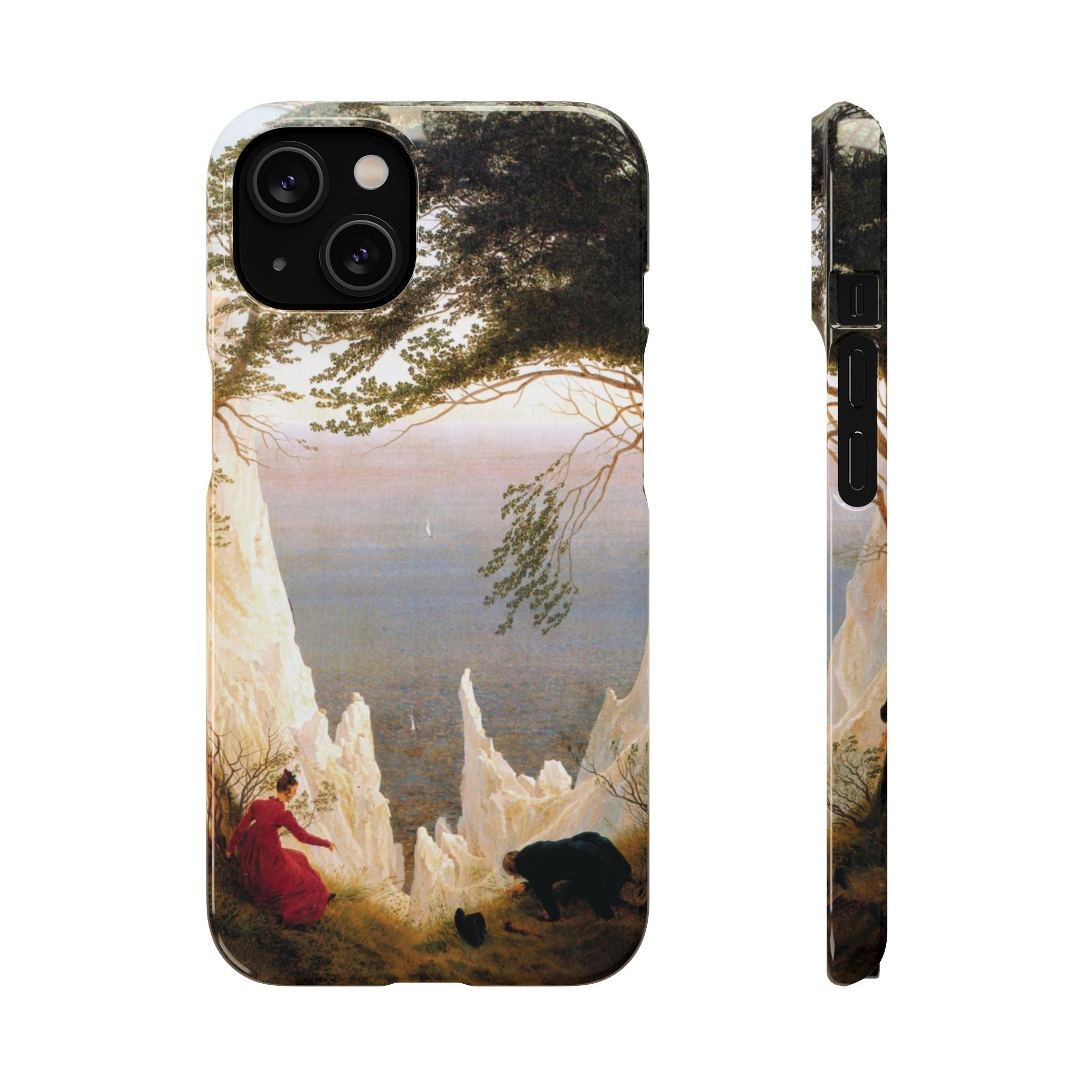 Chalk Cliffs on Rügen by Caspar David Friedrich - iPhone Slim Case