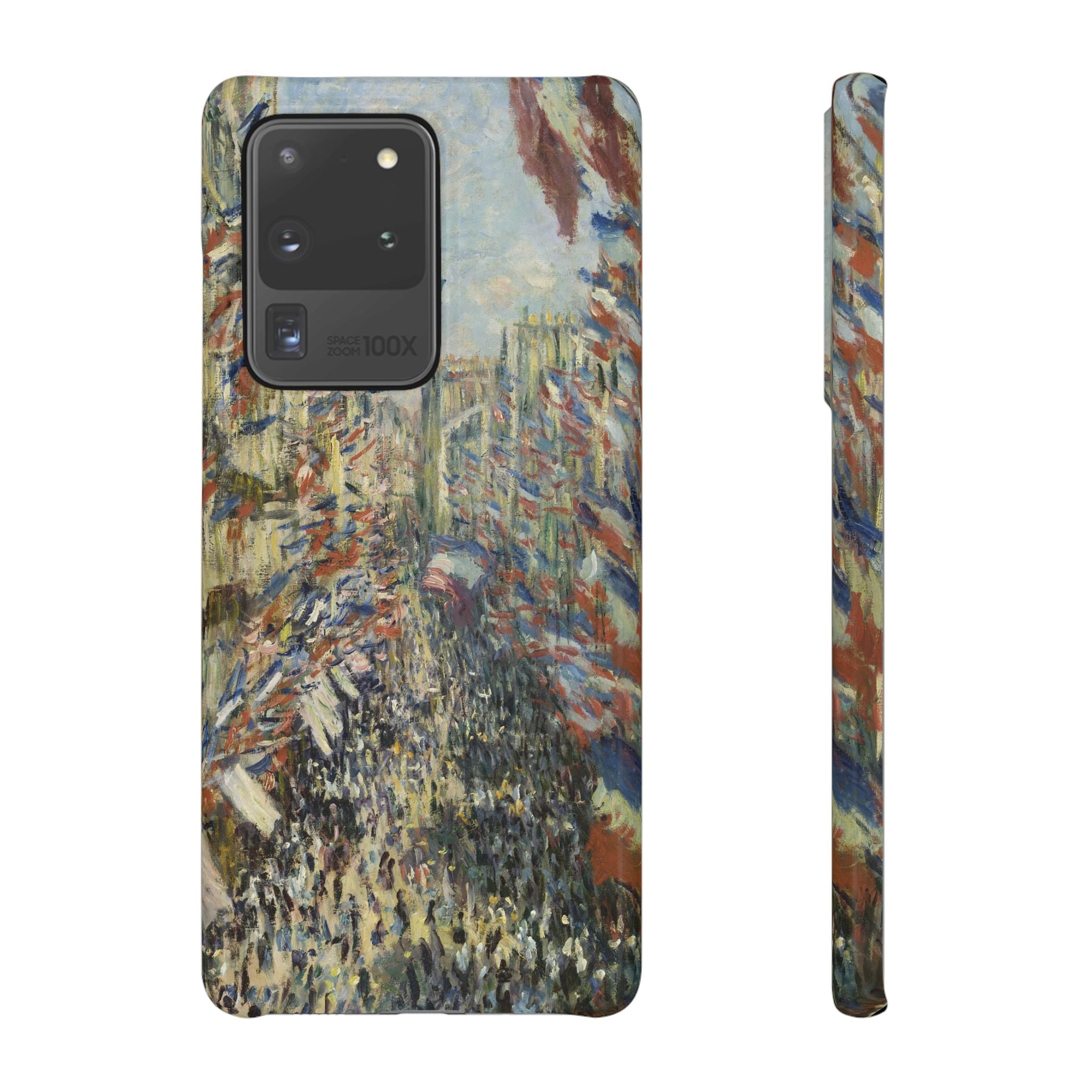 The Rue Montorgueil in Paris by Claude Monet - Samsung Slim Case