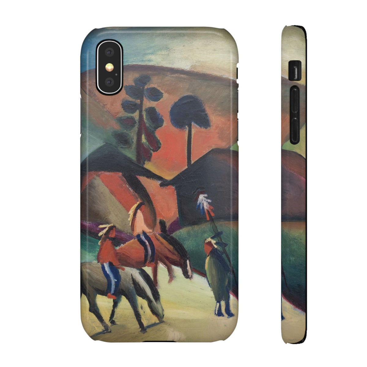 Indians on Horsebacks by August Macke - iPhone Slim Case