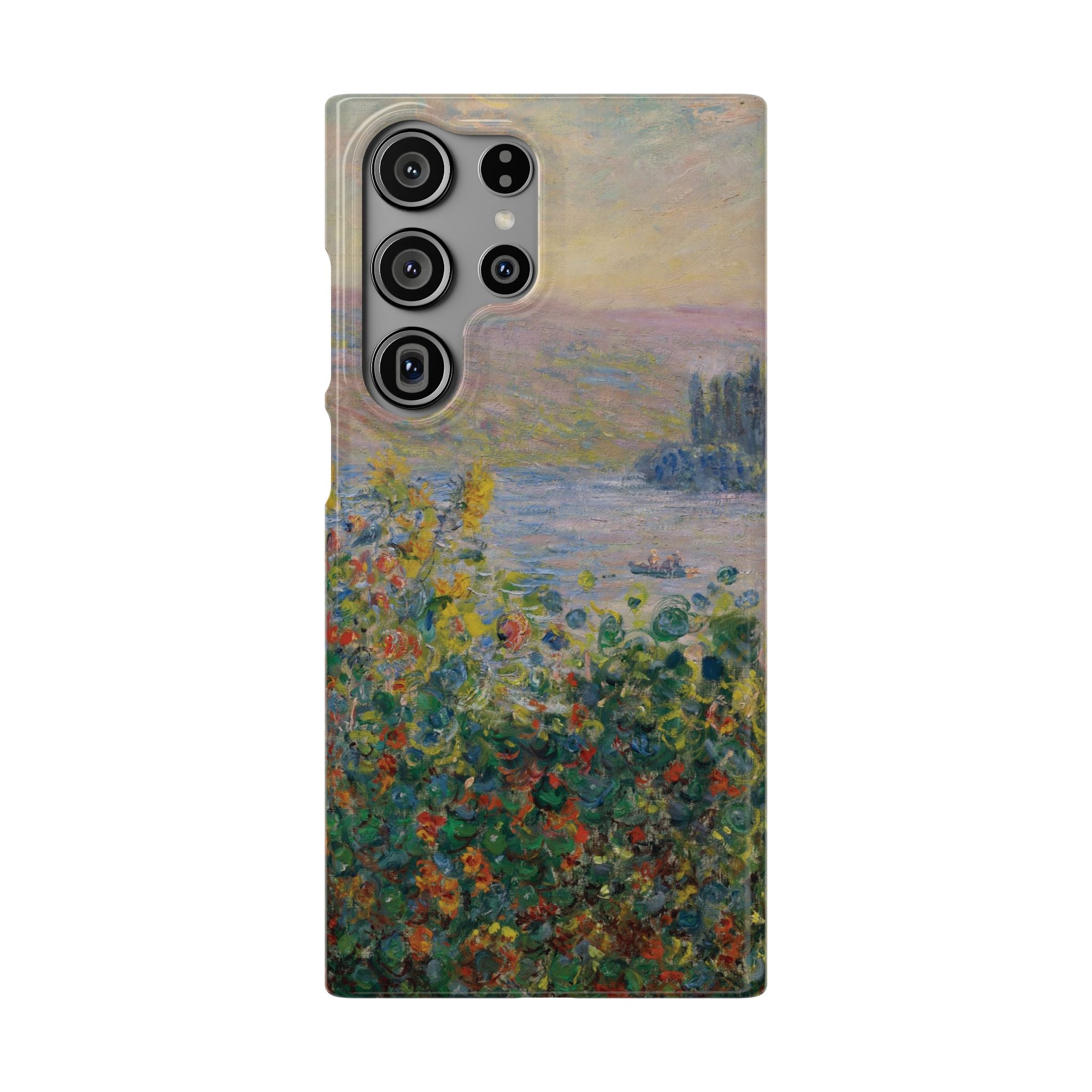 Flower Beds at Vétheuil by Claude Monet - Samsung Slim Case