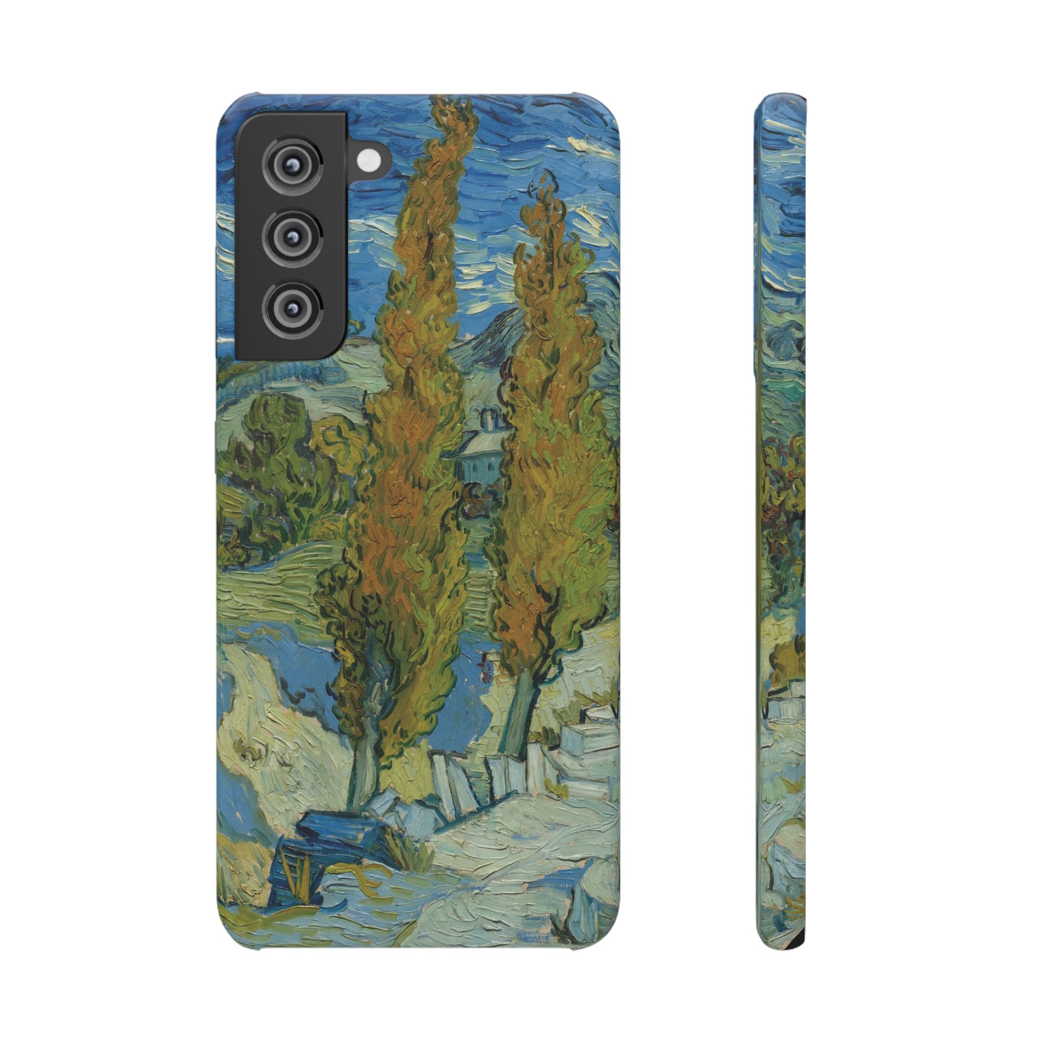 Two Poplars in the Alpilles near Saint-Rémy by Vincent van Gogh - Samsung Slim Case