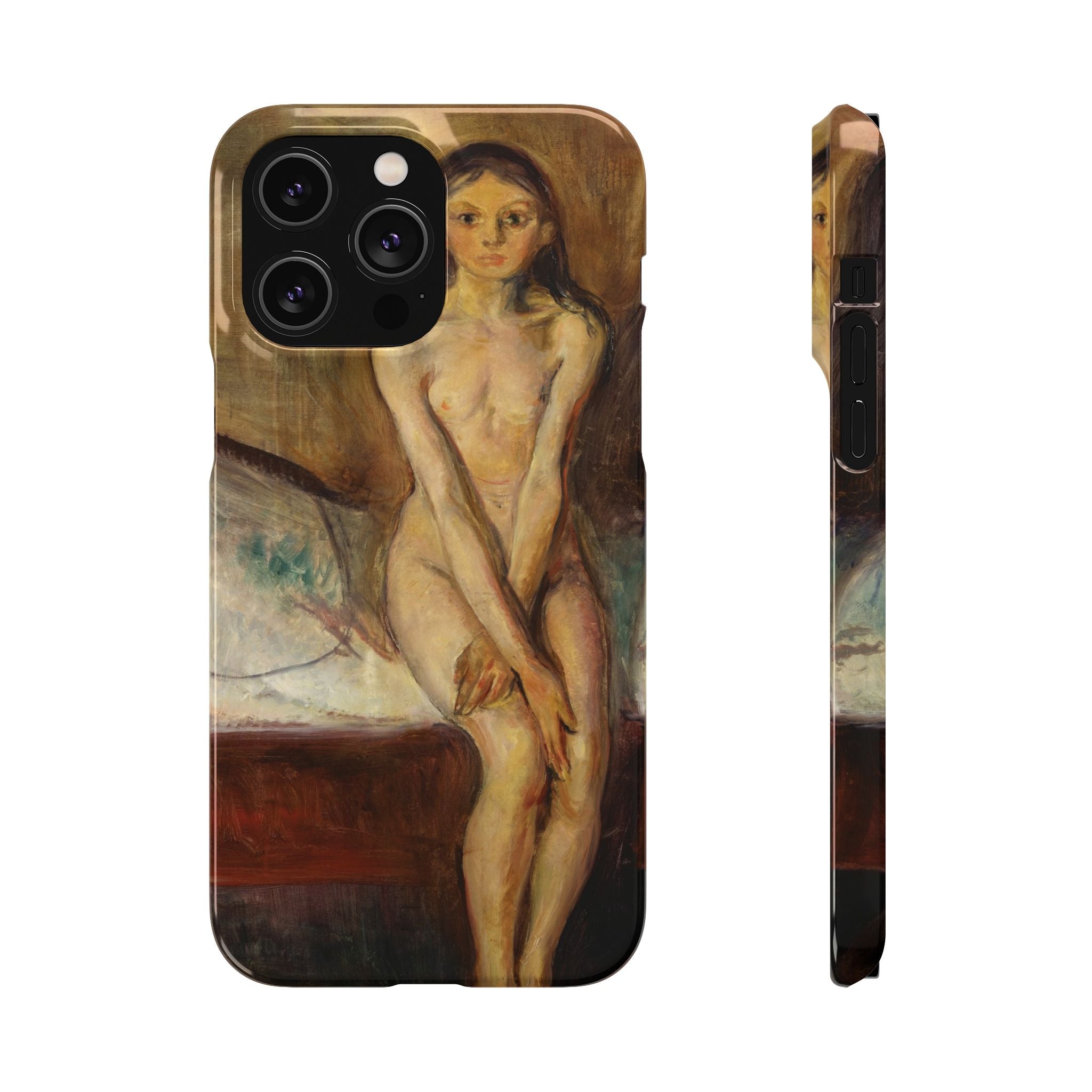 Puberty by Edvard Munch - iPhone Slim Case