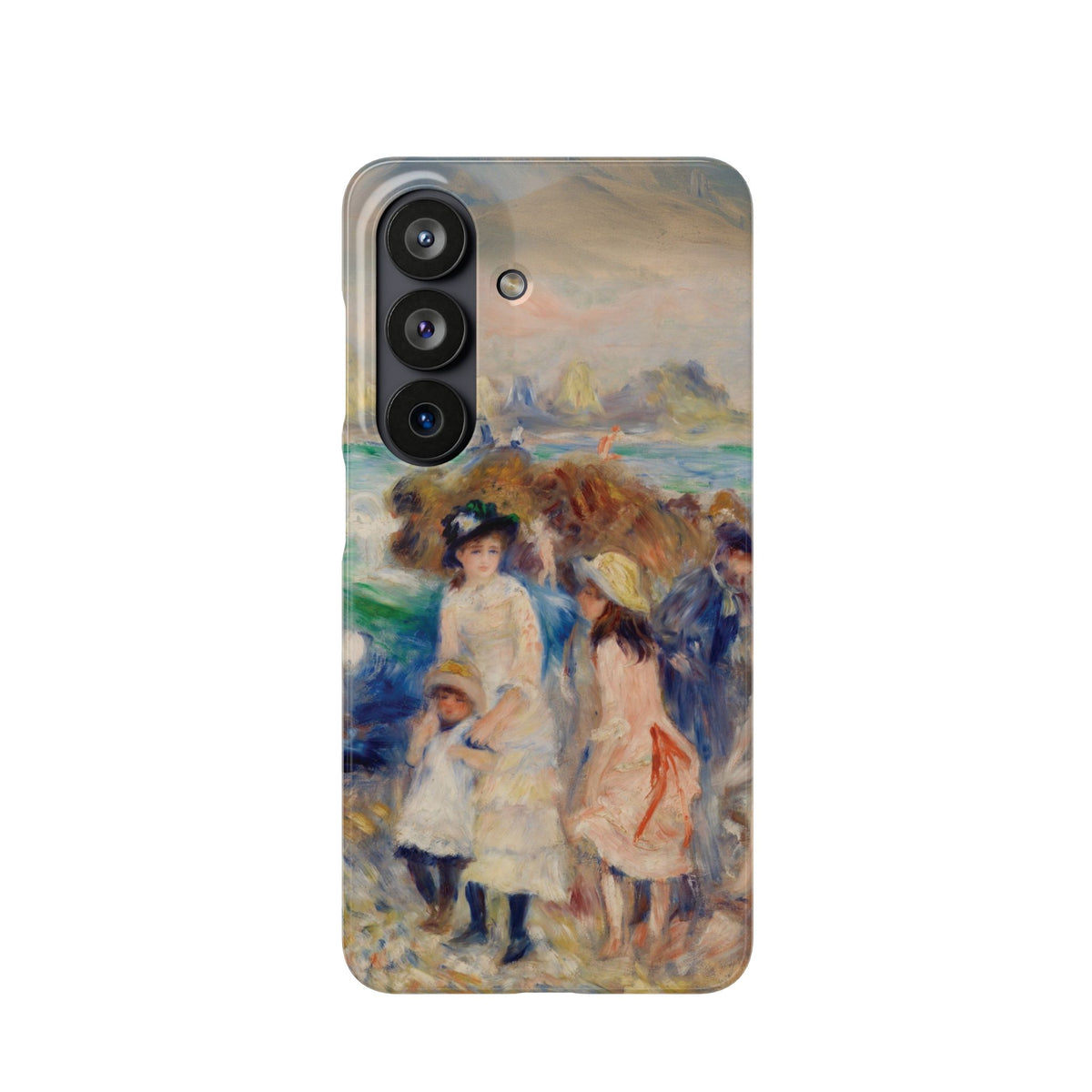 Children at the Beach at Guernsey by Pierre Auguste Renoir - Samsung Slim Case