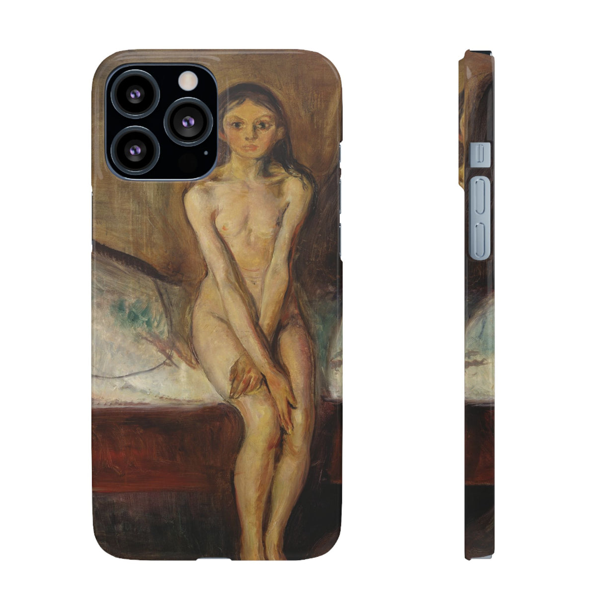 Puberty by Edvard Munch - iPhone Slim Case