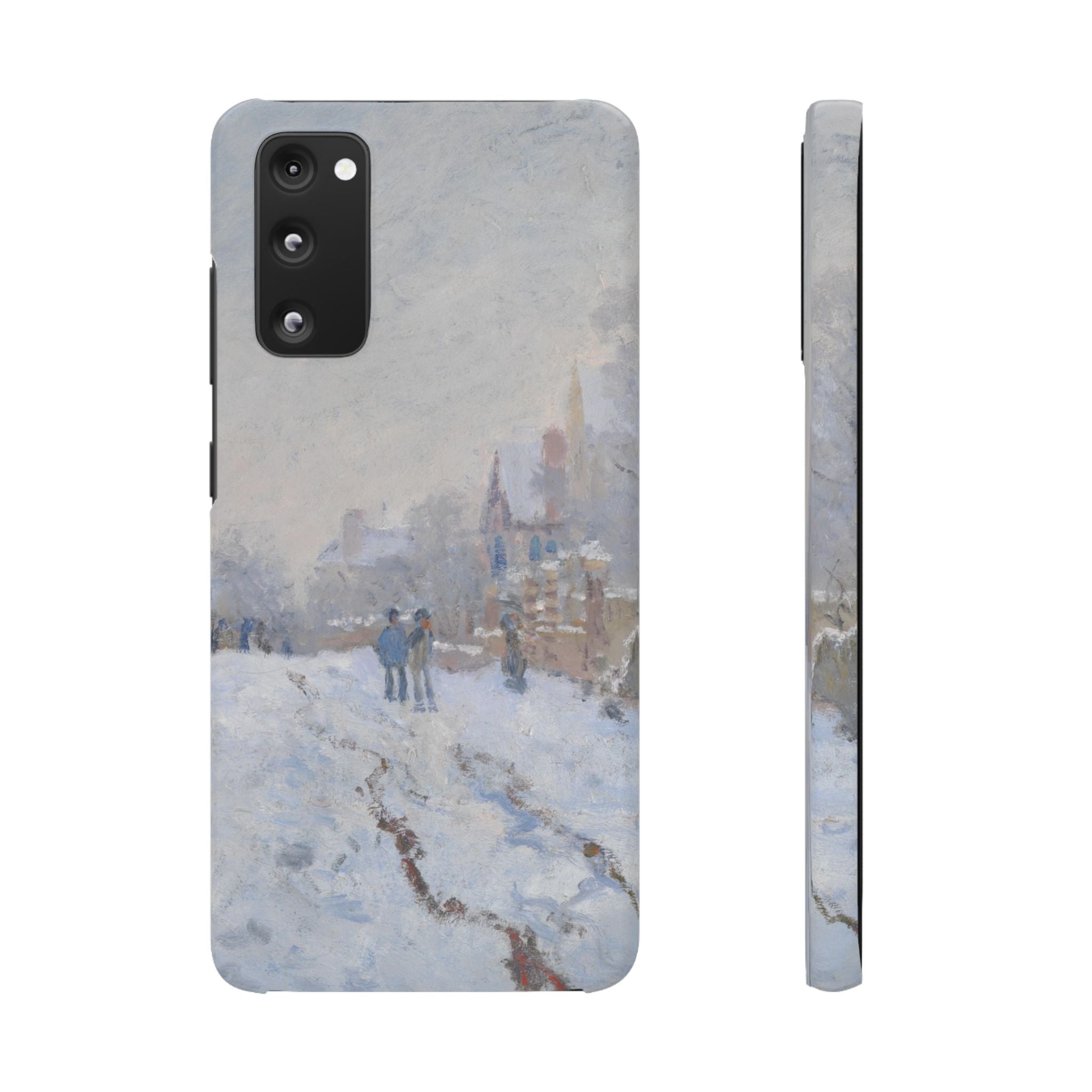 Snow Scene at Argenteuil by Claude Monet - Samsung Slim Case