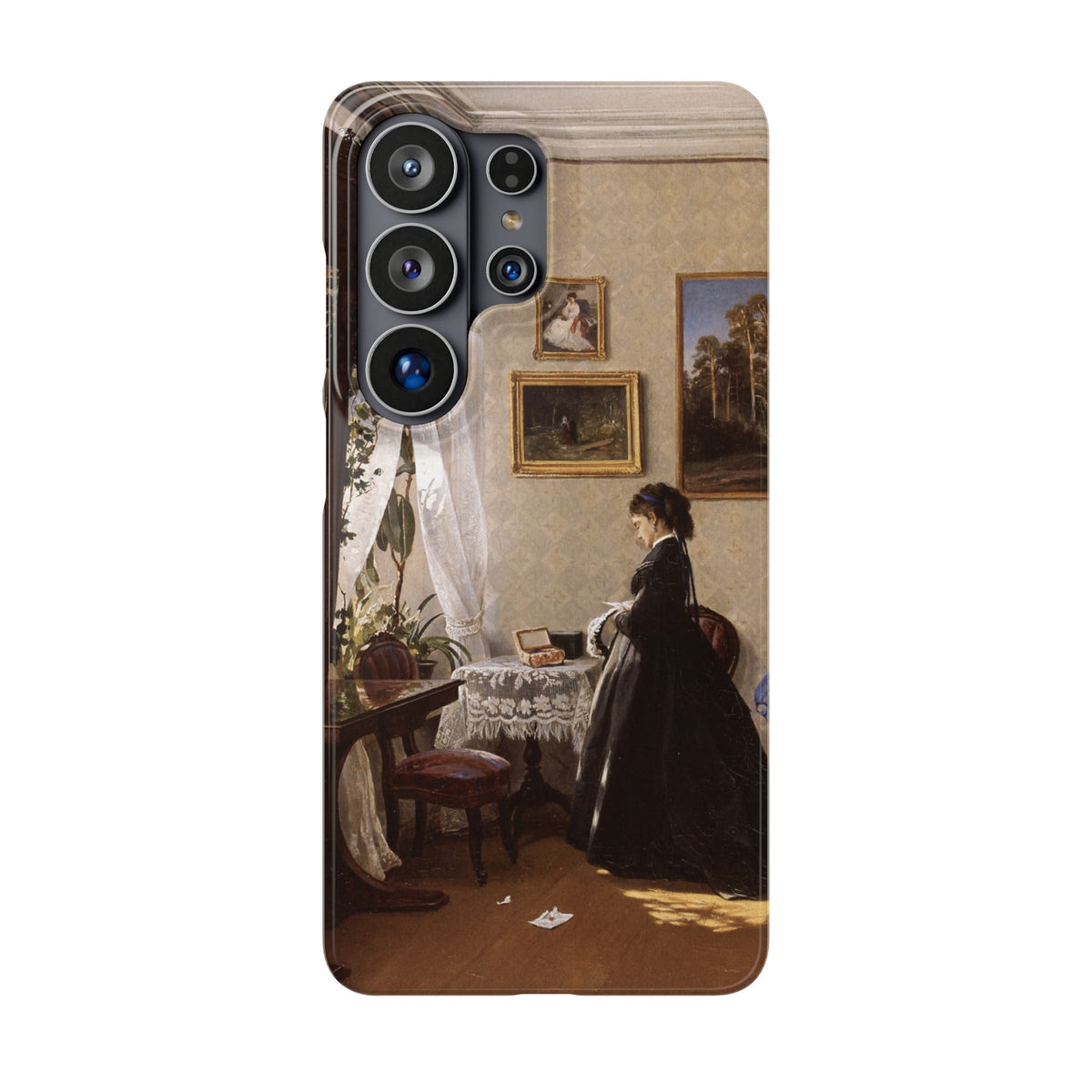 In front of the mirror by Ivan Ivanovich Shishkin - Samsung Slim Case