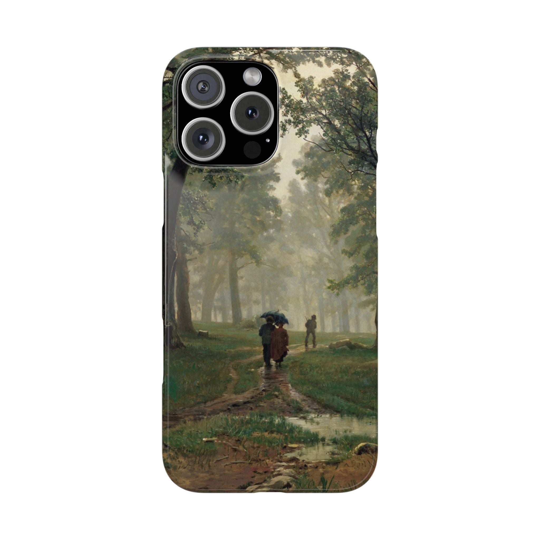 Rain in an Oak Forest by Ivan Ivanovich Shishkin - iPhone Slim Case