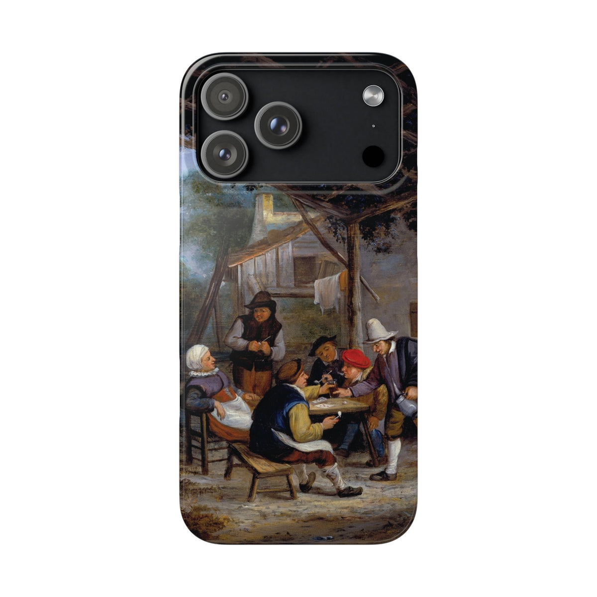 Peasants Drinking by Adriaen van Ostade - iPhone Slim Case